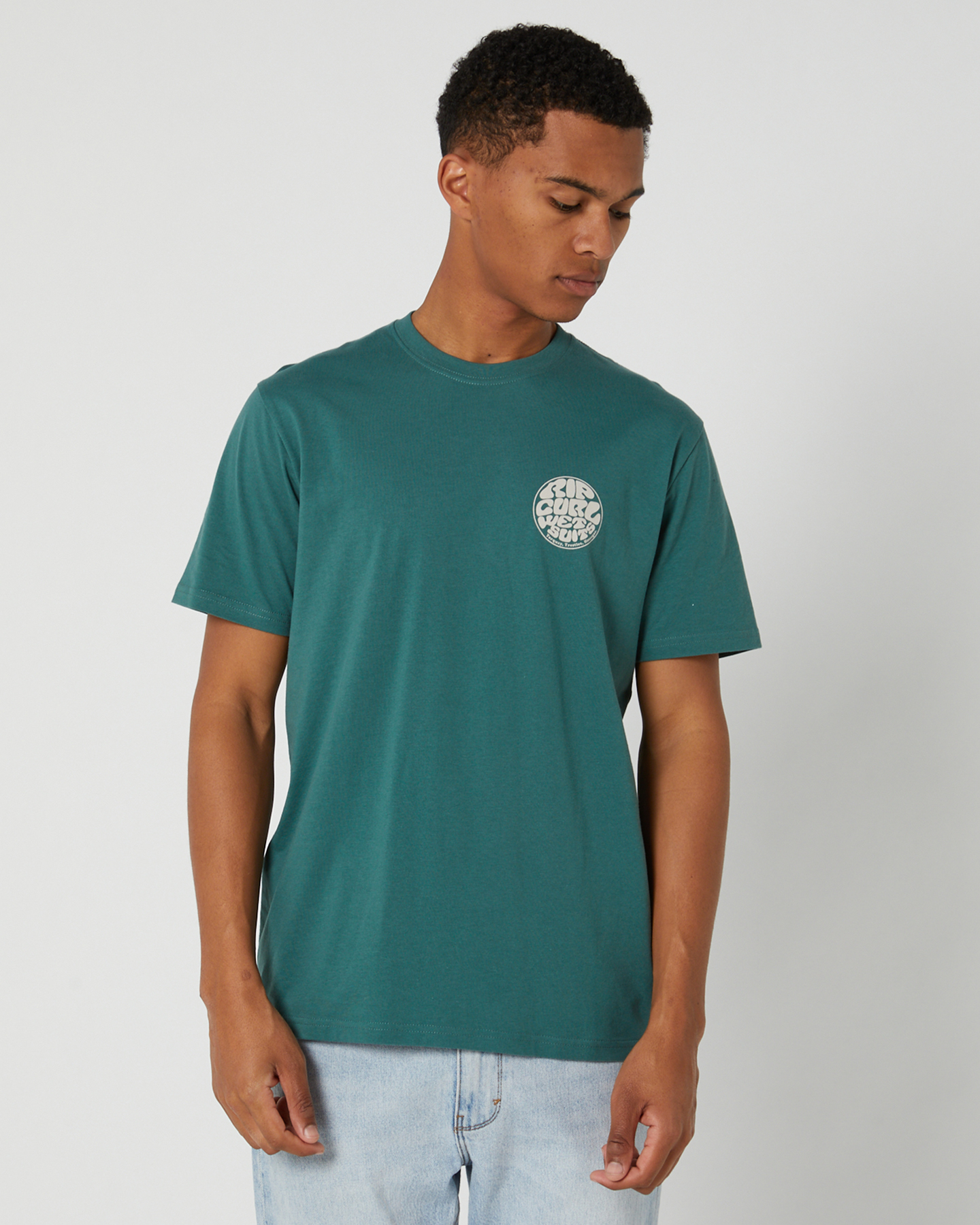 Rip Curl Wetsuit Icon Tee - Washed Green | SurfStitch
