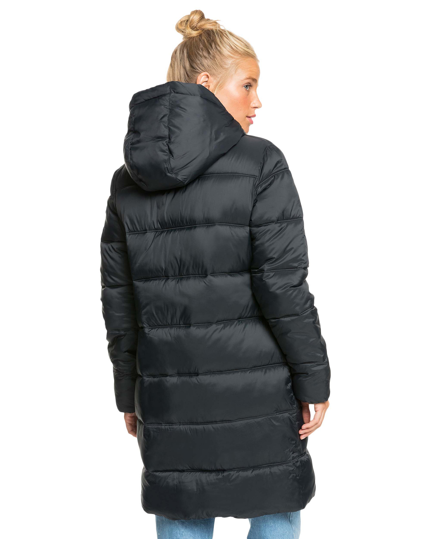 Roxy Womens Crest Of The Wave Hooded Puffer Jacket - Anthracite ...