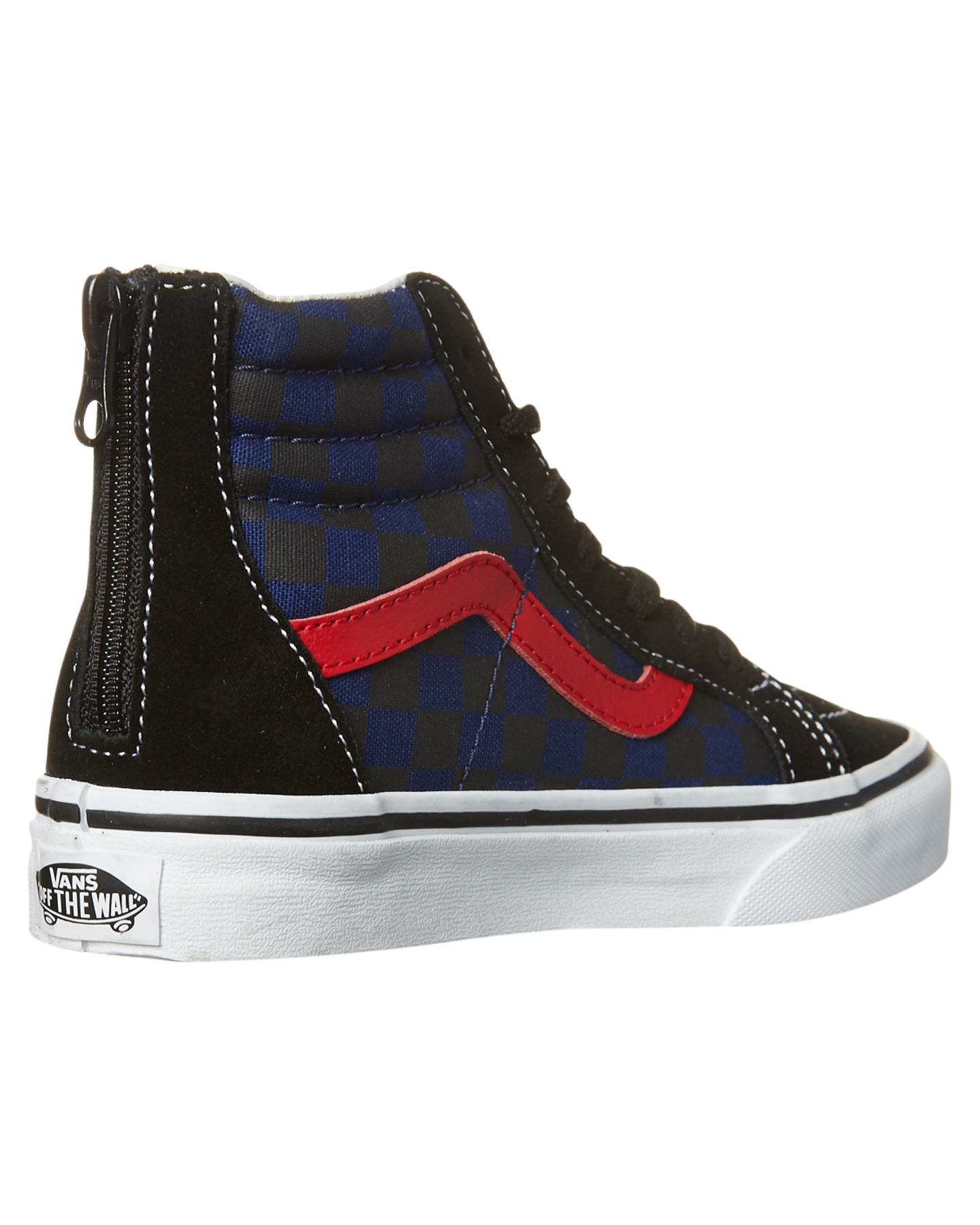 vans blue and black high tops