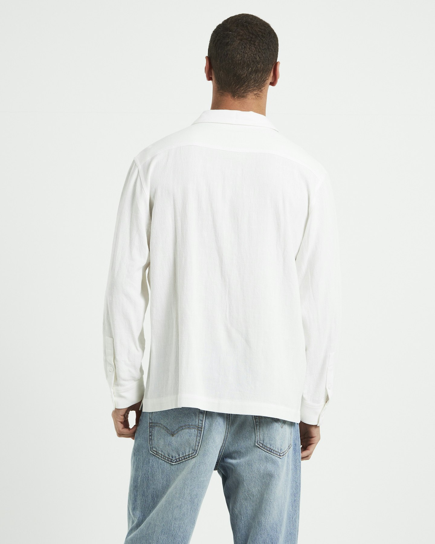 Arvust Harrison Linen Long Sleeve Shirt - White | SurfStitch