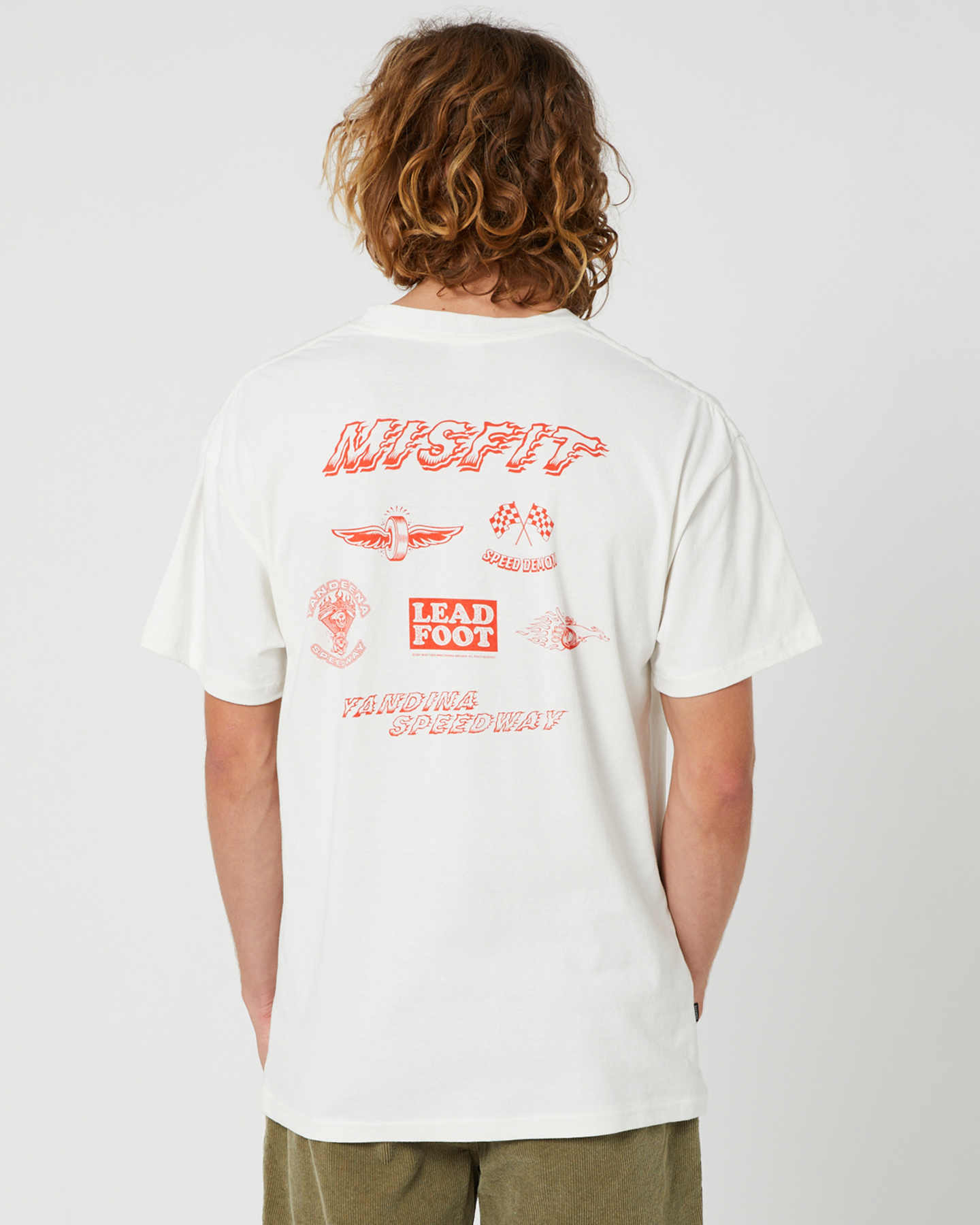 Misfit Yandina Core 50 50 Mens Ss Tee - Washed White | SurfStitch