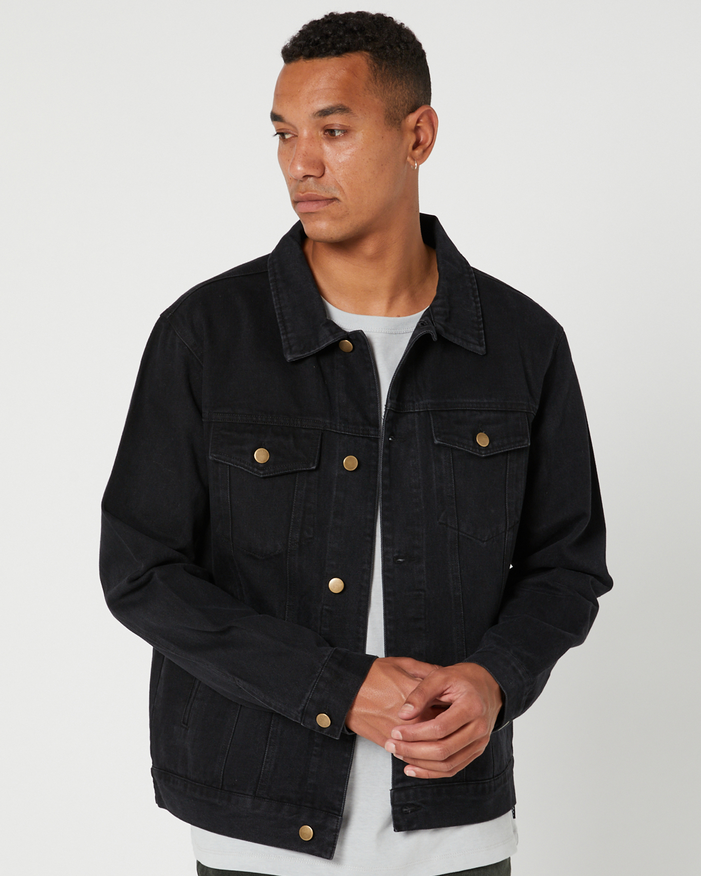 bytte rundt Saga ægtemand Swell Geordie Denim Jacket - Black | SurfStitch