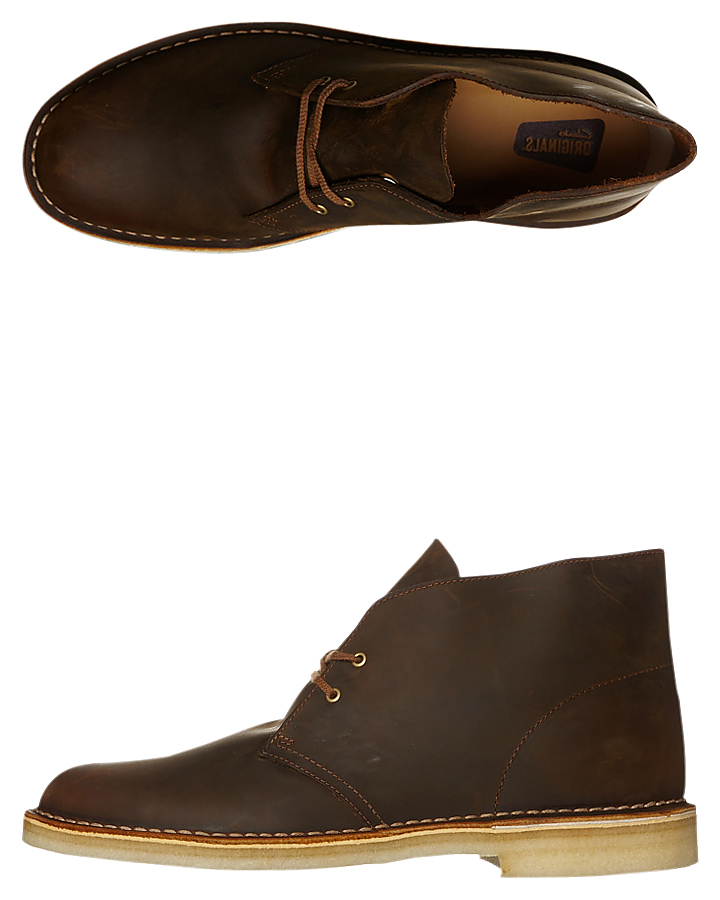 mens clarks desert boots beeswax