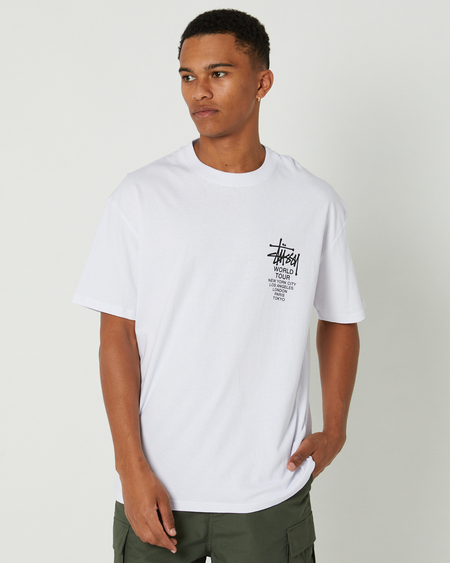 Stussy Solid World Tour Lcb Ss Tee - White | SurfStitch