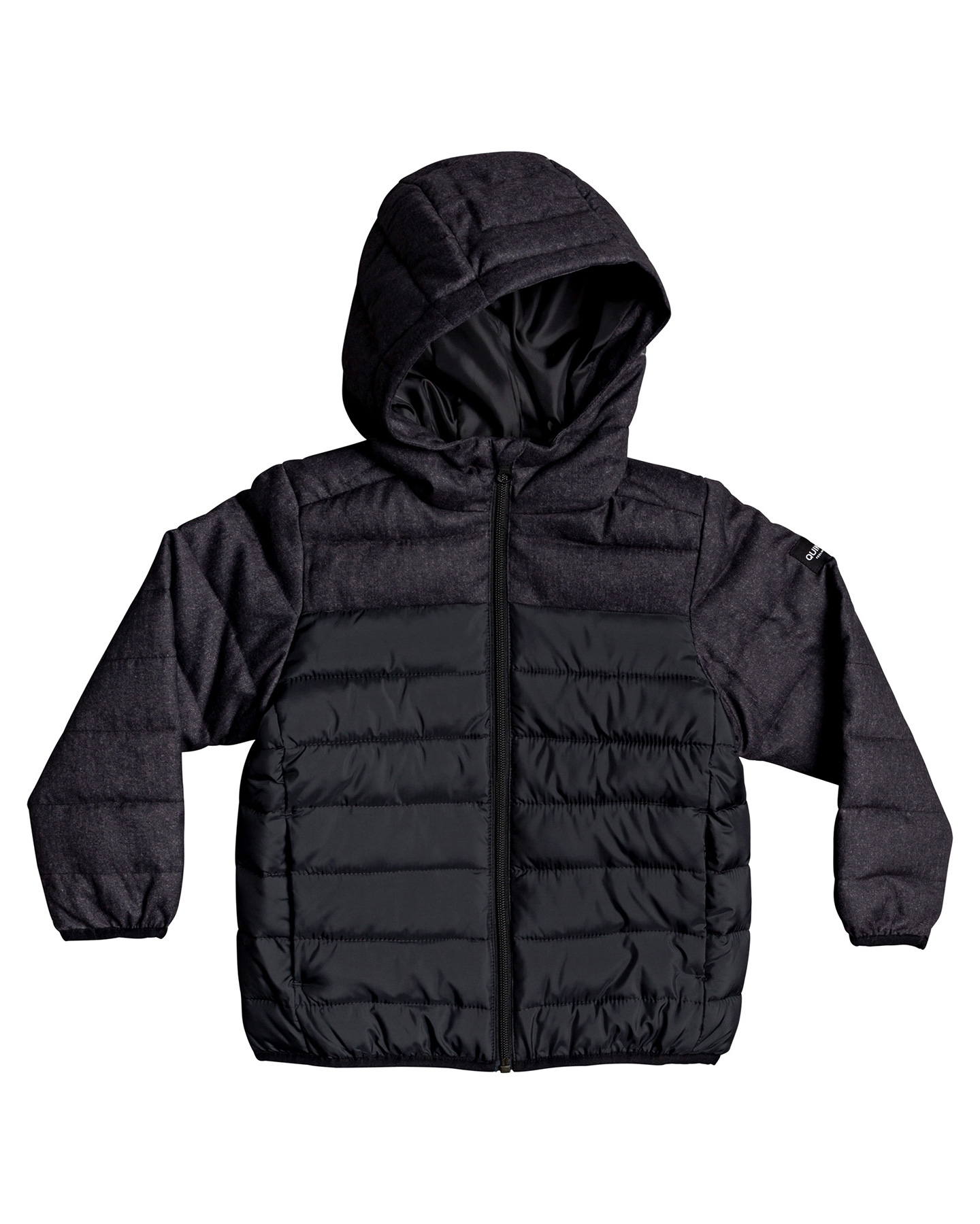 Quiksilver Boys 2-7 Scaly Mix Hooded Puffer Jacket - Black | SurfStitch