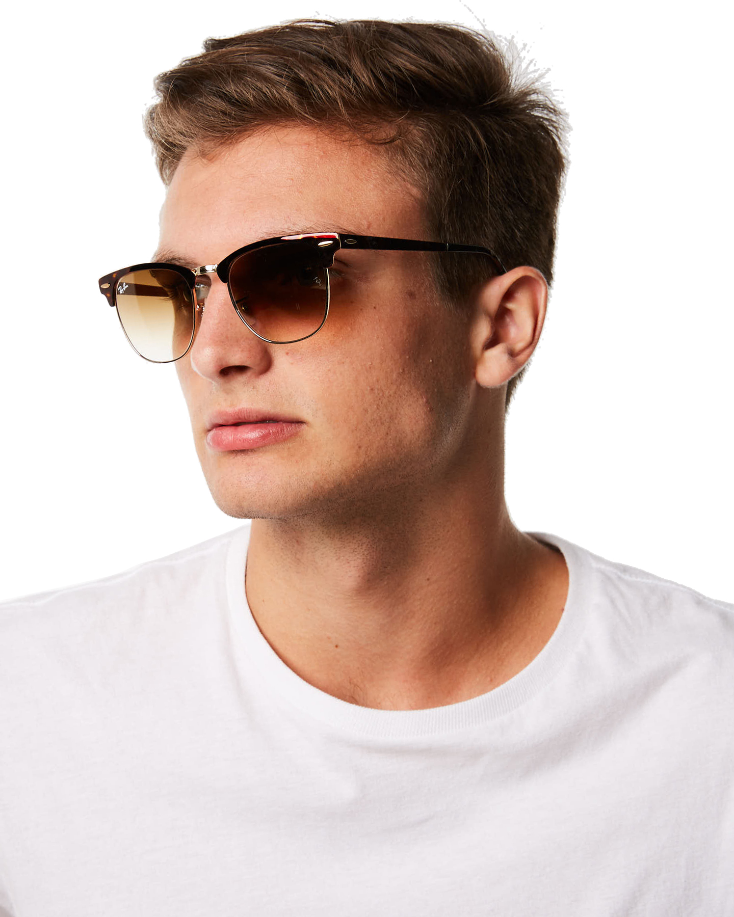 Ray-Ban Clubmaster Flat Metal Sunglasses - Gold Top Havana | SurfStitch