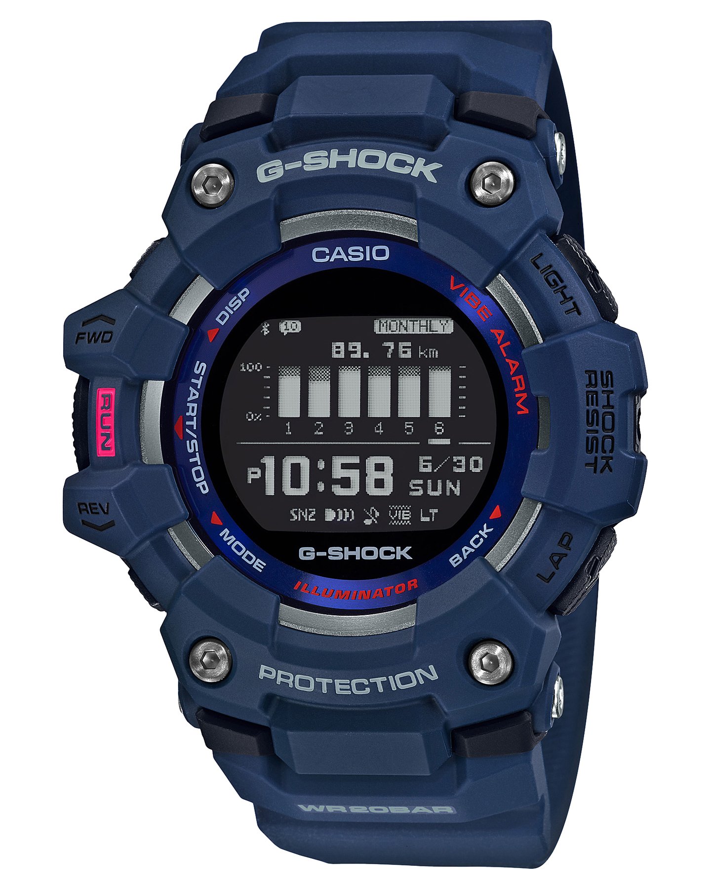 G Shock Gbd-100 Smart Link G-Squad Watch - Navy | SurfStitch