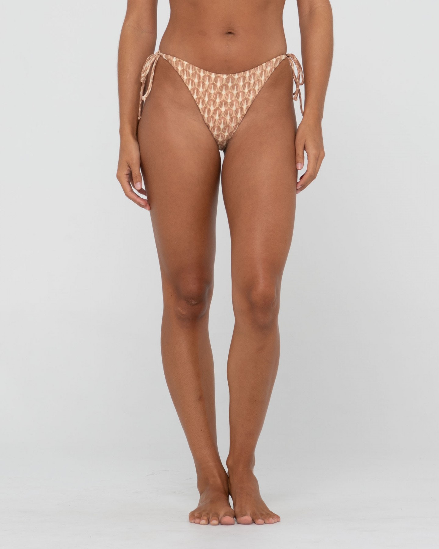 Rusty Panama Midi Side Tie Bikini Pant Natural SurfStitch