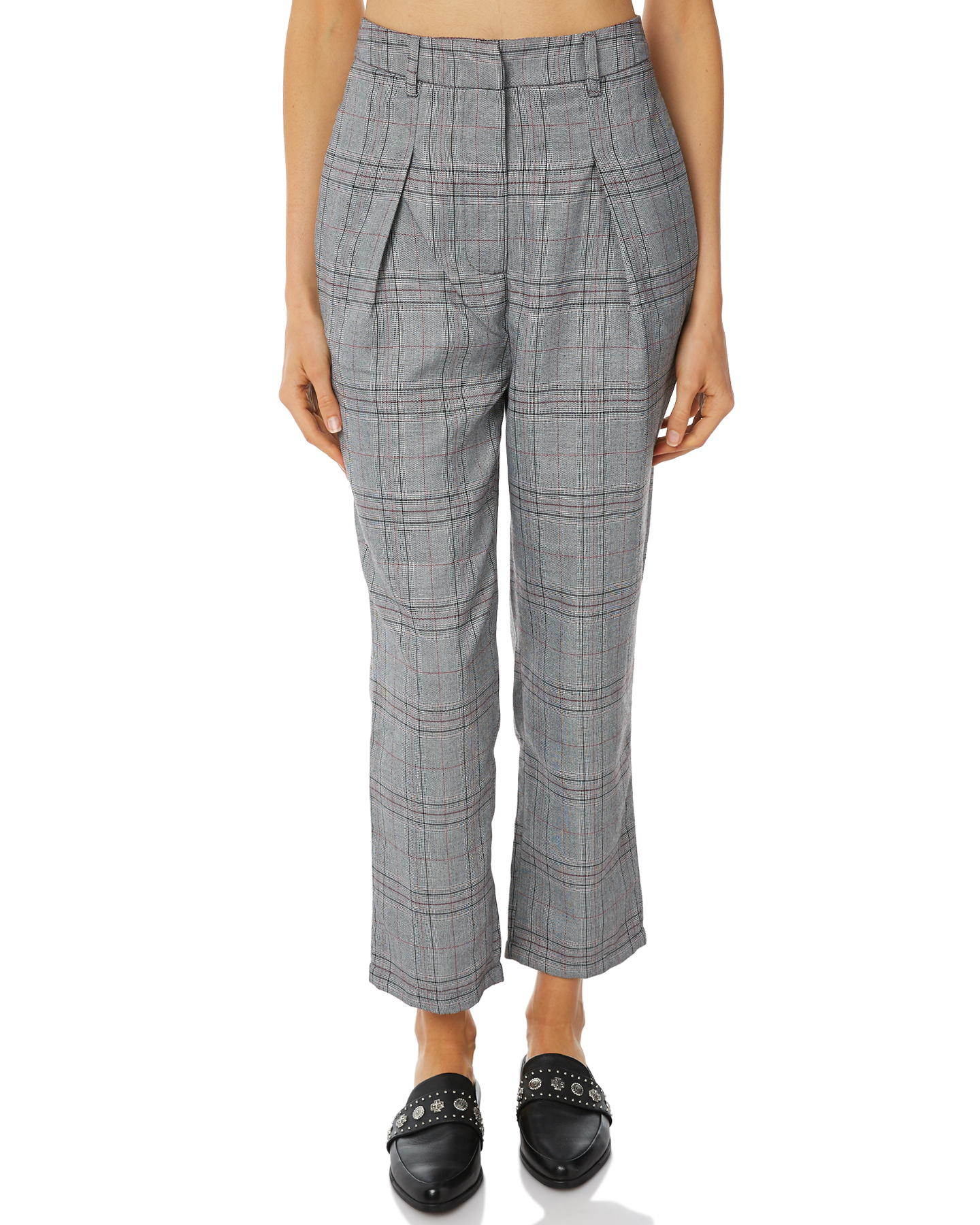 The Fifth Label Womens Cypress Check Pant - Charcoal Check | SurfStitch