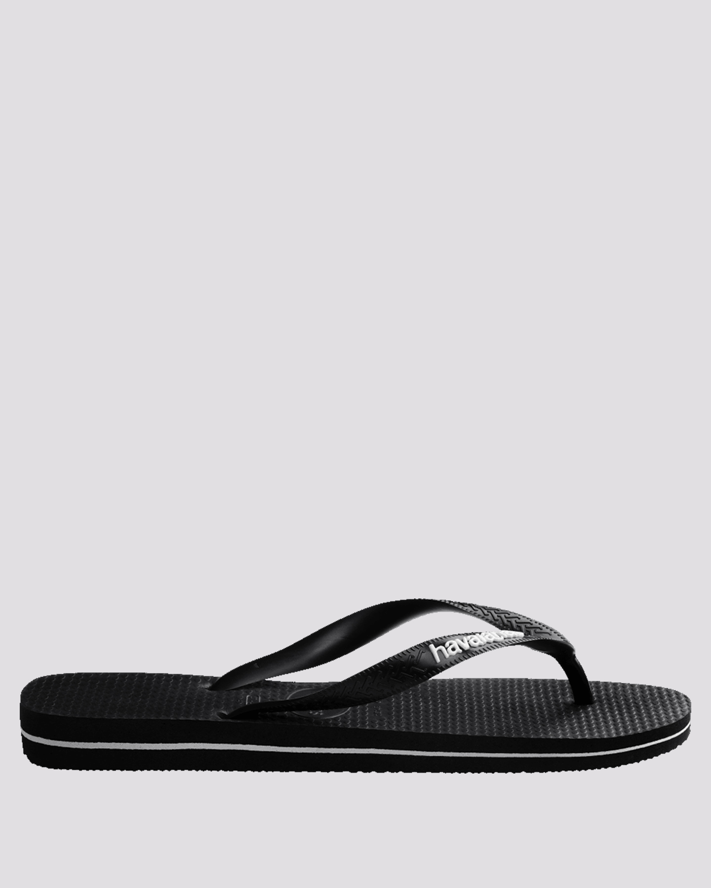 Havaianas Top Rubber Logo - Black Glacial White | SurfStitch