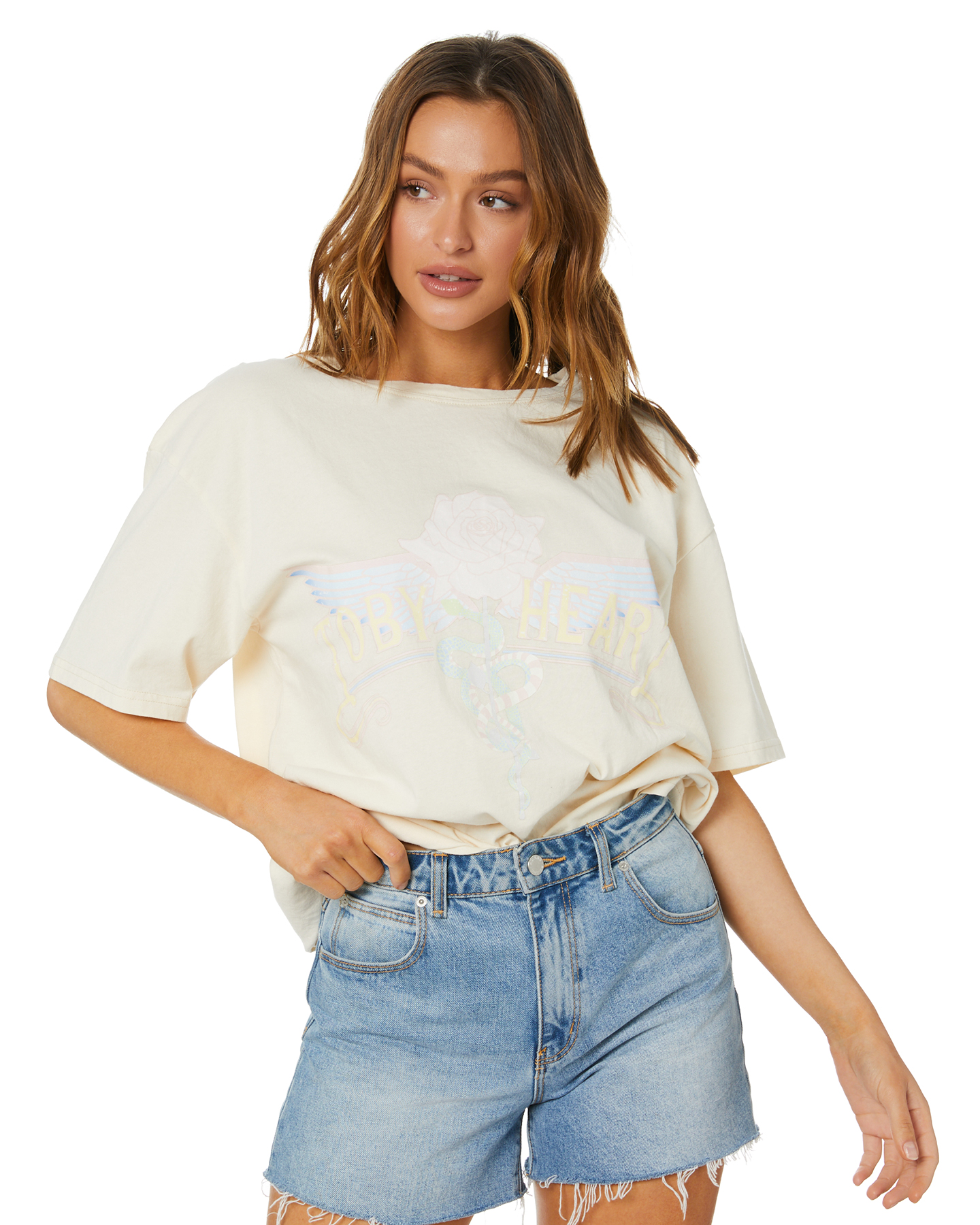 Toby Heart Ginger Toby Tee - Cream | SurfStitch