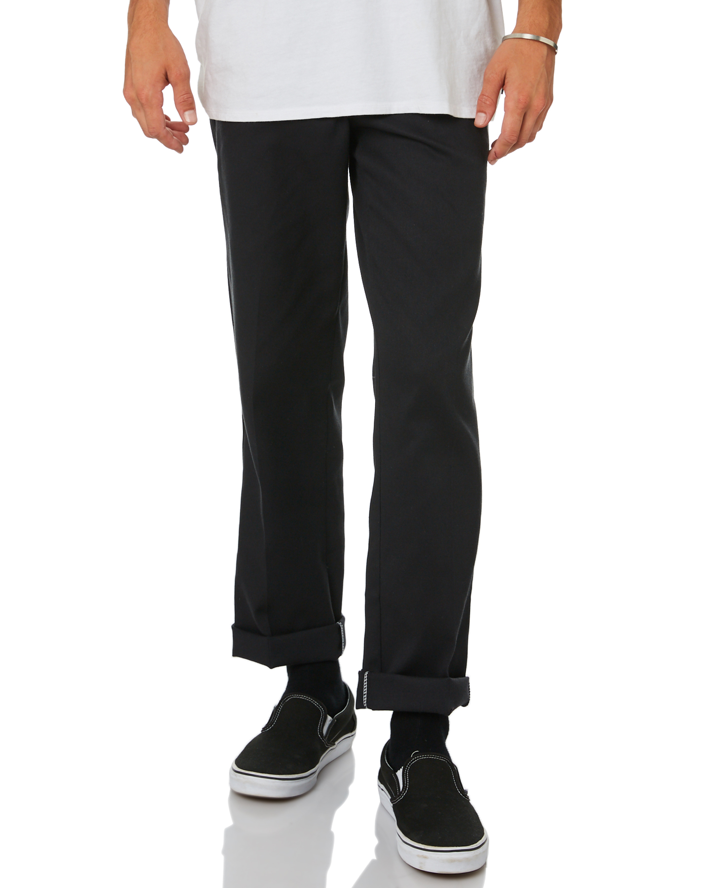 Dickies Mens 873F Flex Slim Fit Straight Work Pant - Black | SurfStitch
