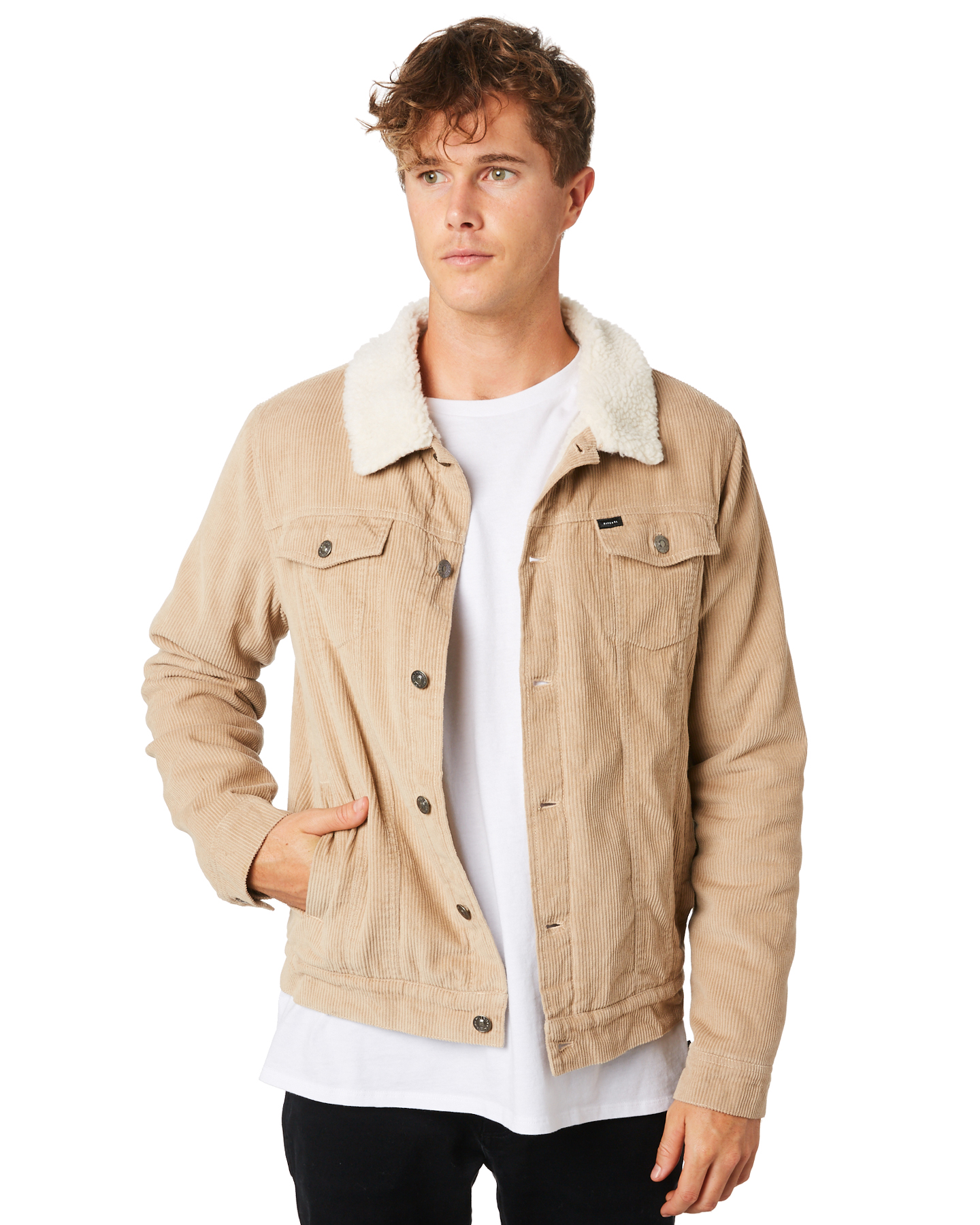 Rip Curl States Cord Mens Jacket - Khaki | SurfStitch