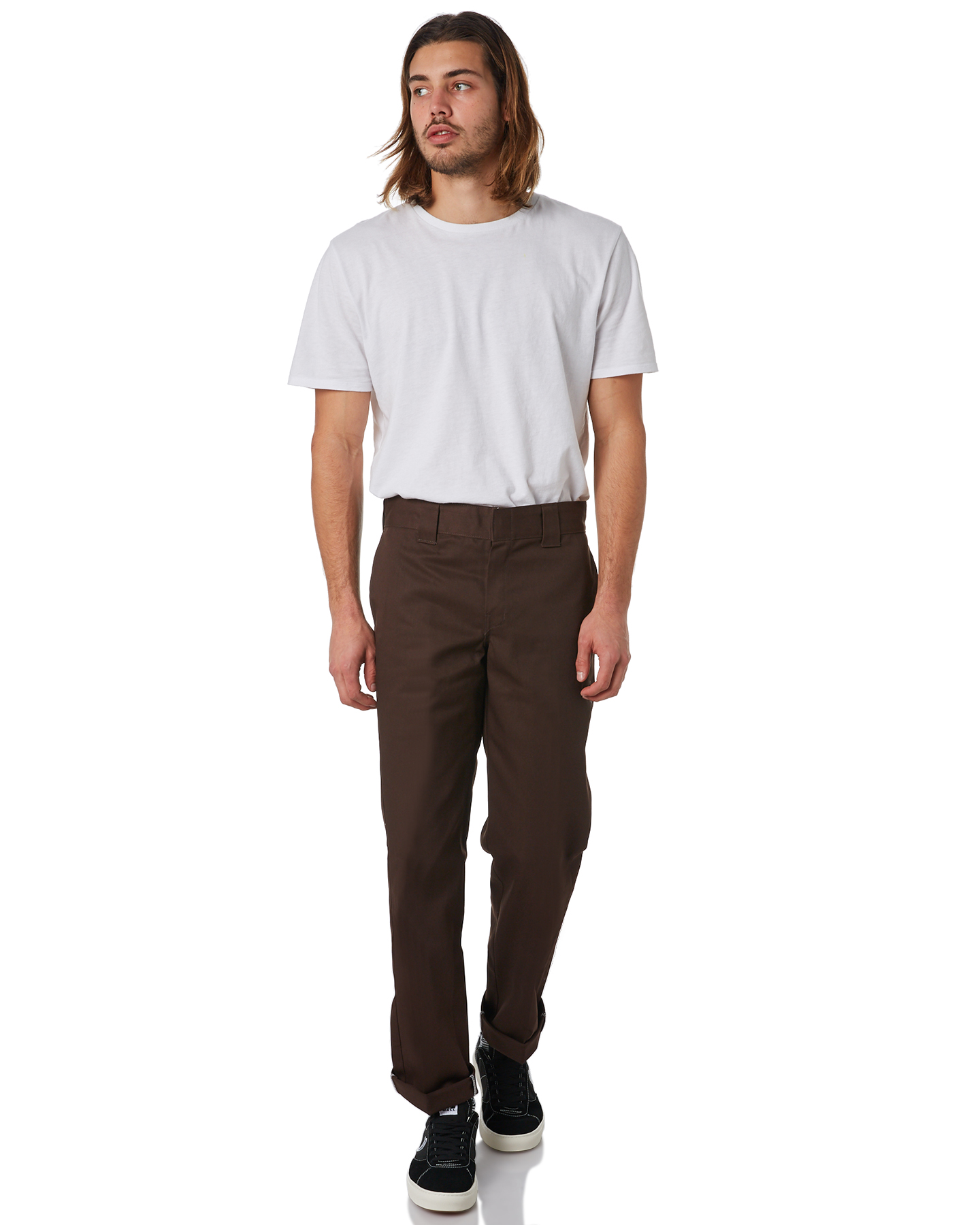 dickies slim straight brown