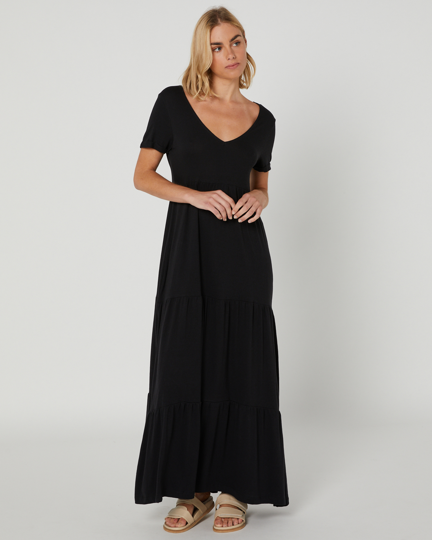 Silent Theory Lola Tiered Dress - Black | SurfStitch