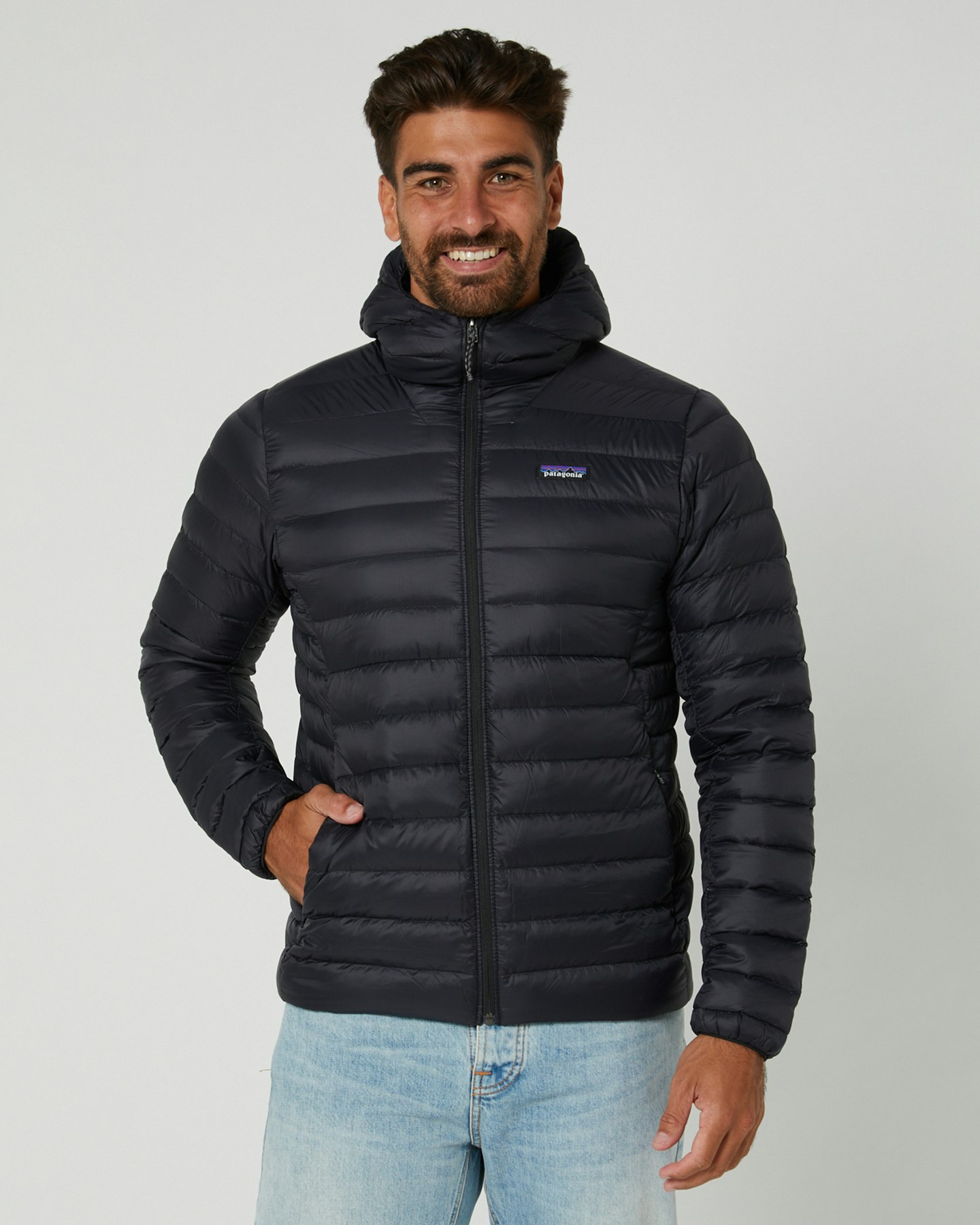Patagonia Mens Down Sweater Hoody Black SurfStitch
