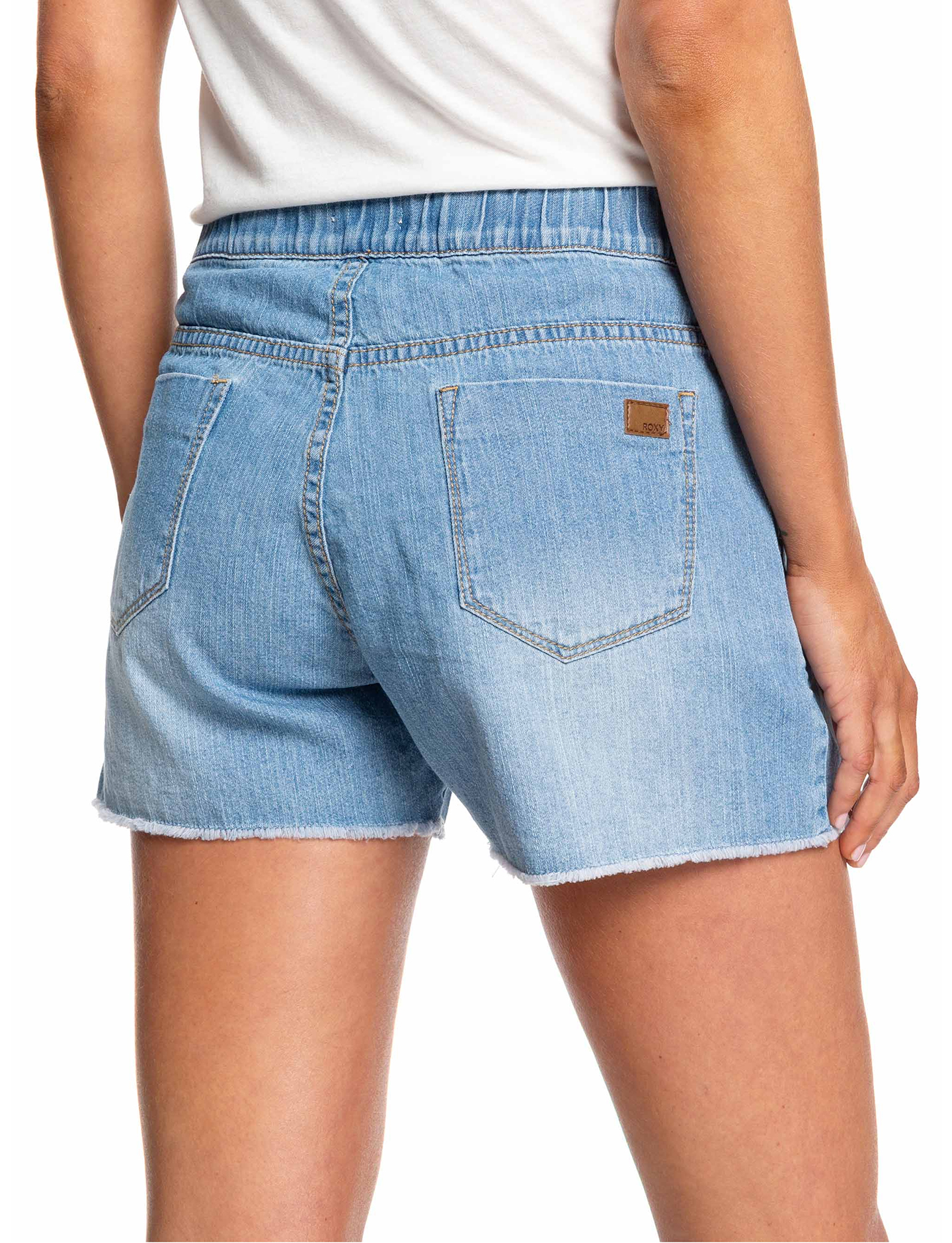 Roxy Womens Walk On The Years Denim Shorts Light Blue SurfStitch