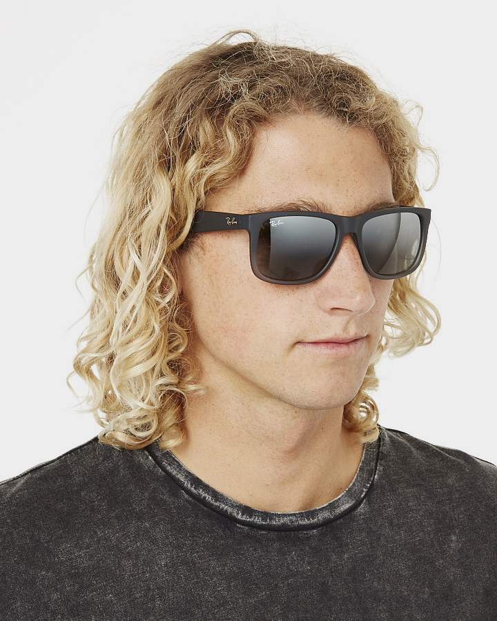 Ray-Ban Justin 55 Sunglasses - Rubber Grey Silver | SurfStitch