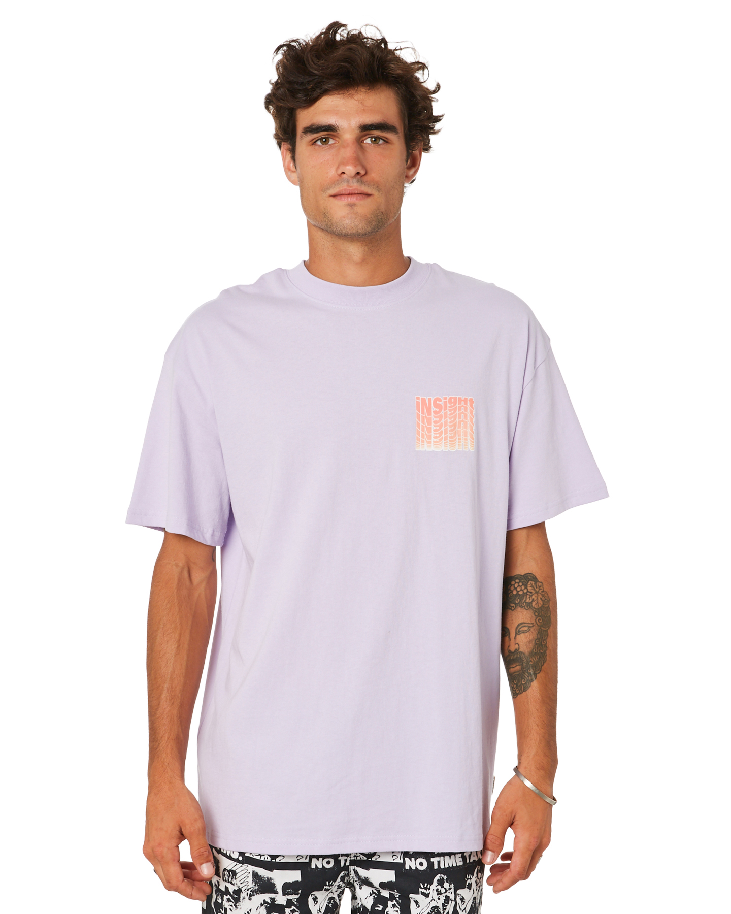 Insight Never End Mens Ss Tee - Lavender | SurfStitch
