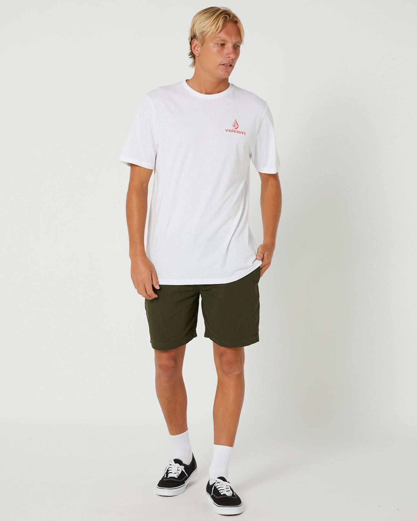 Silent Theory Hemp Elastic Waist Mens Short - Khaki | SurfStitch