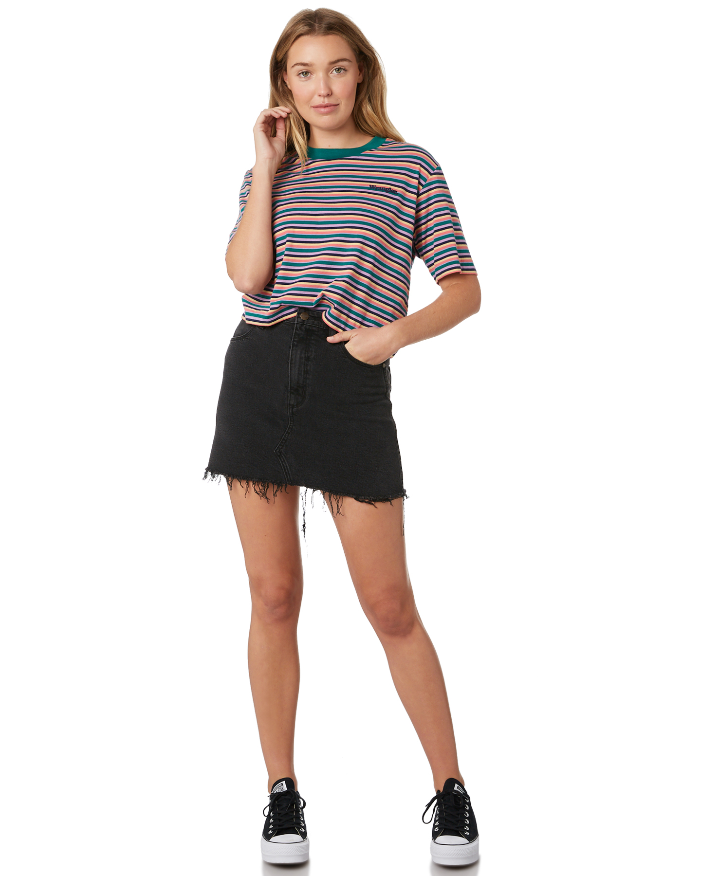 Wrangler Repair Mini Skirt - Levee Black | SurfStitch