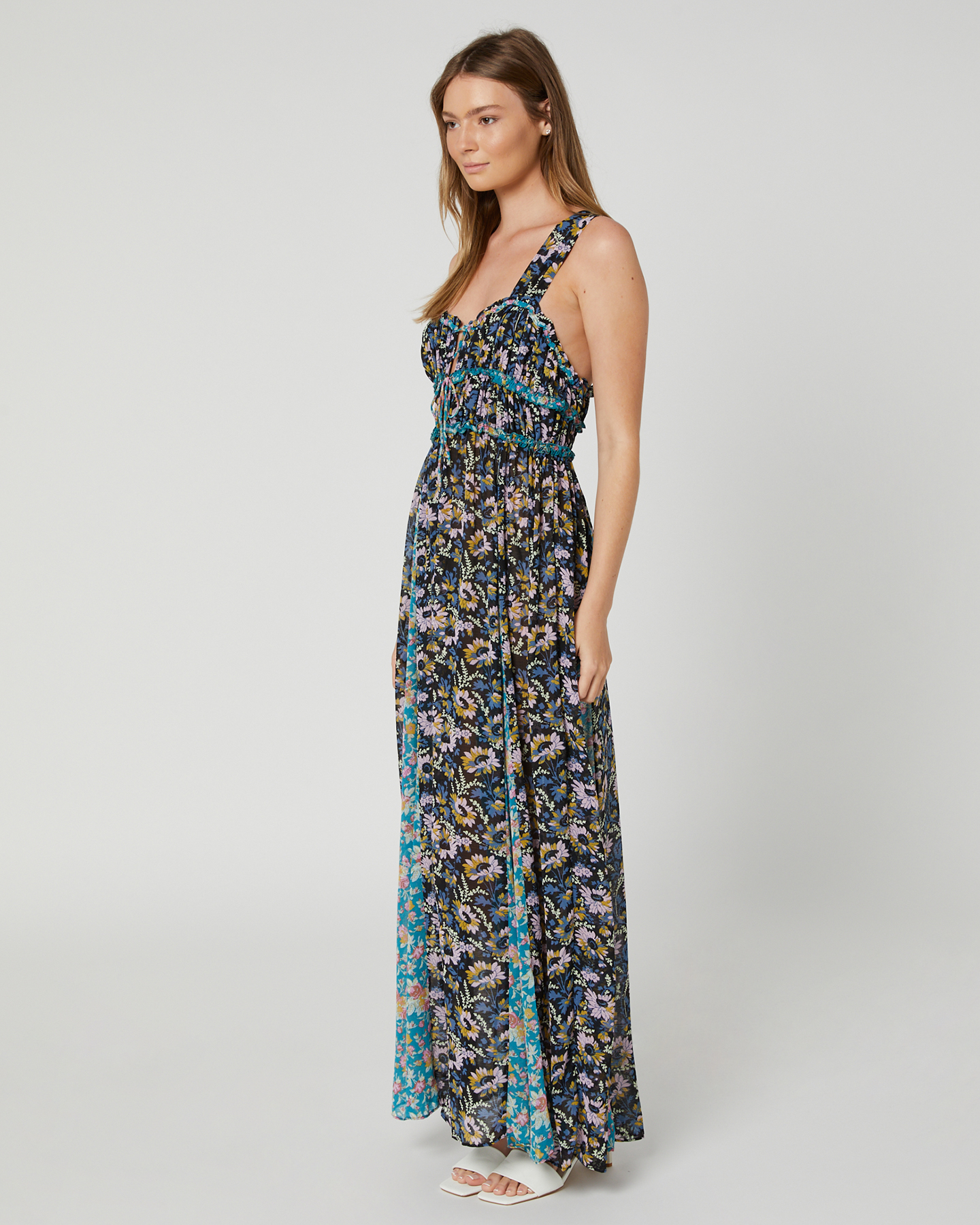 Free People Dance With Me Printd Maxi - Black Combo | SurfStitch