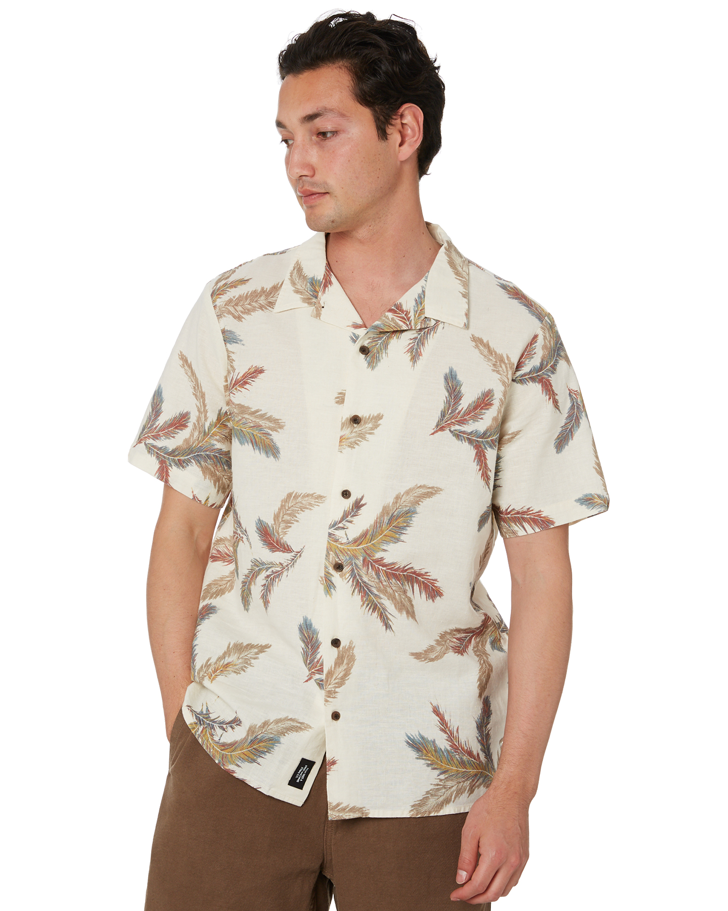 Thrills Feathered Mens Ss Shirt - Unbleached | SurfStitch