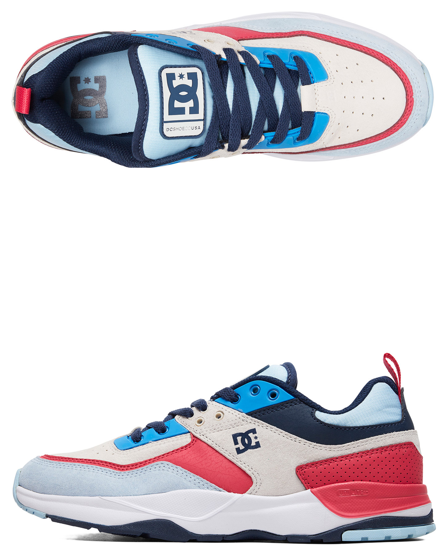 dc shoes blue and white