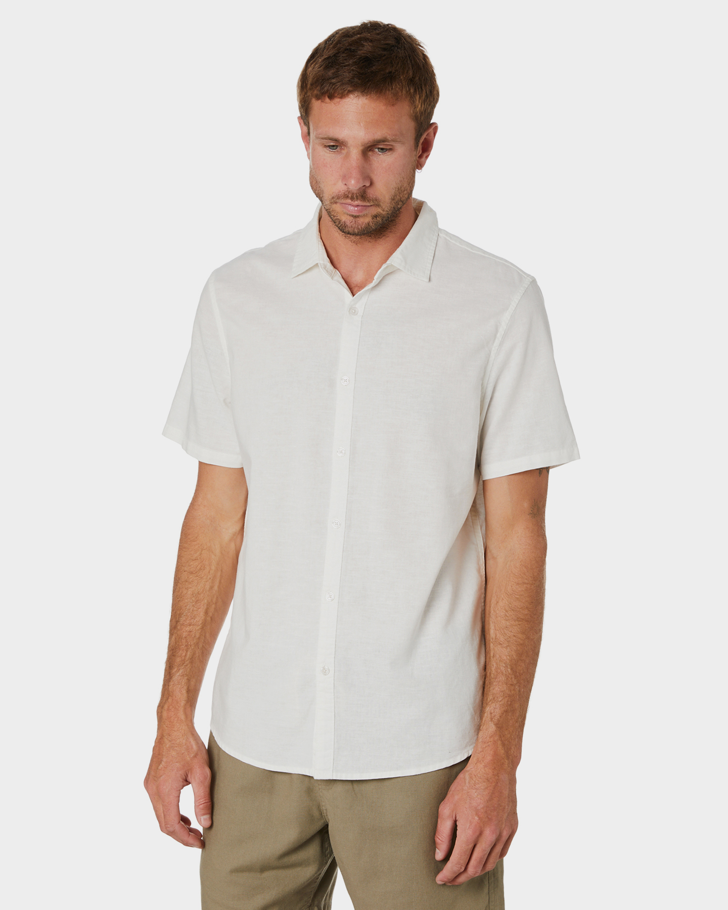 Swell Manila Ss Linen Shirt - White | SurfStitch