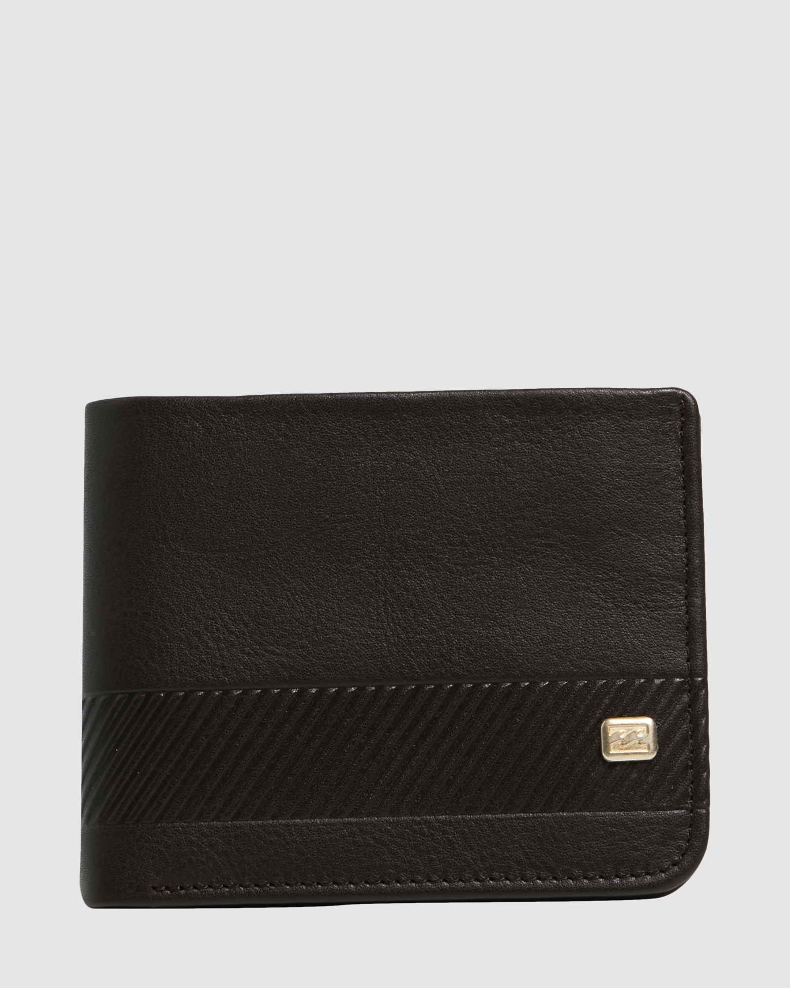 Billabong Secret Pocket Bi Fold Leather Wallet For Men Java