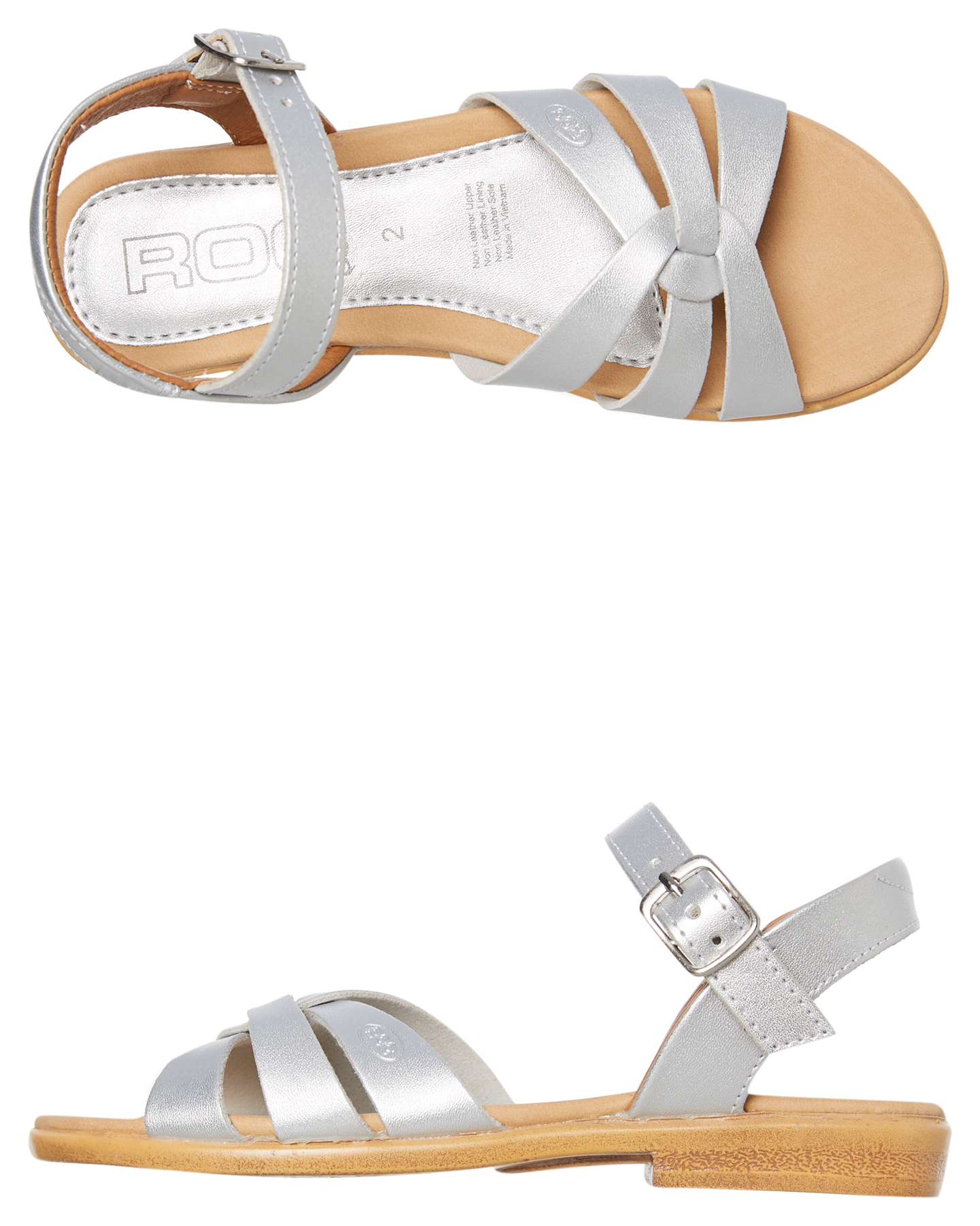 kids silver sandals