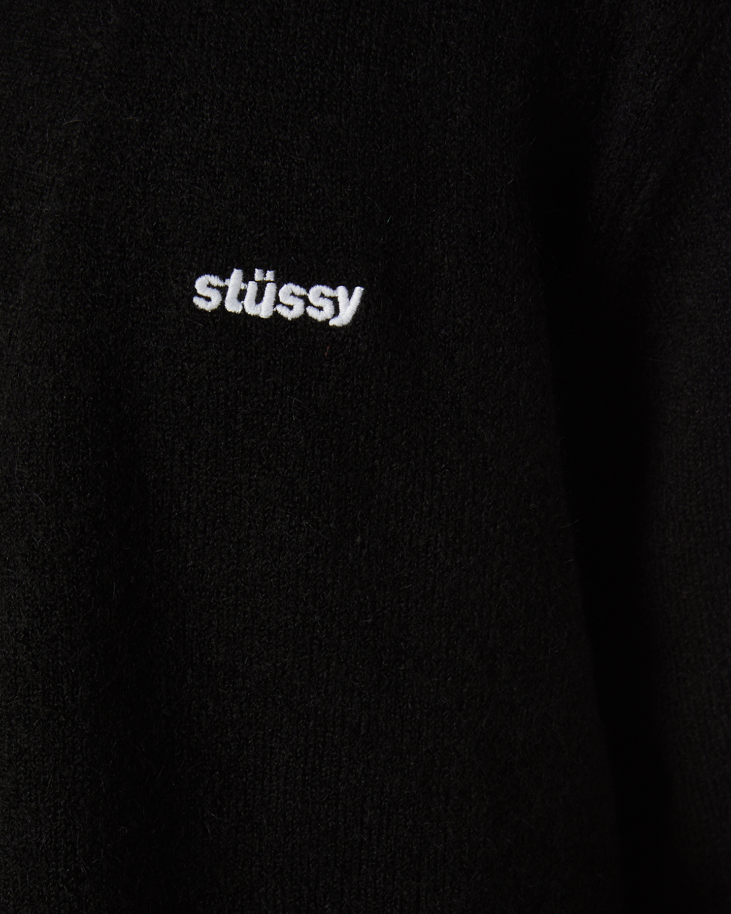 Stussy Italic Mens Knit Cardigan - Black | SurfStitch