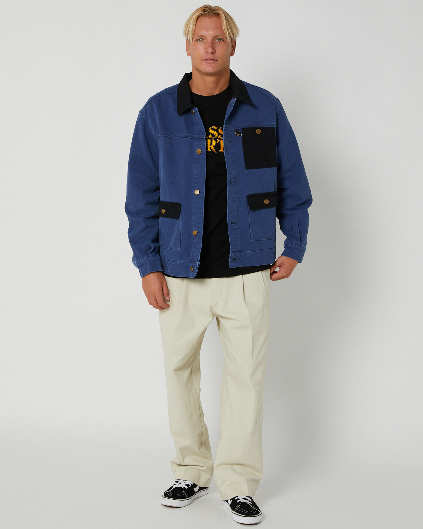 Pass Port Workers Late Jacket - Navy | SurfStitch