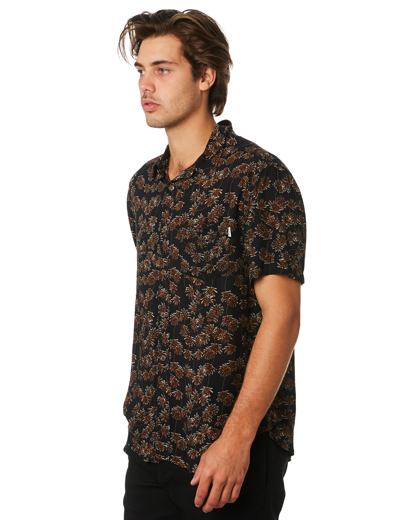 Rhythm Boracay Mens Ss Shirt - Black | SurfStitch