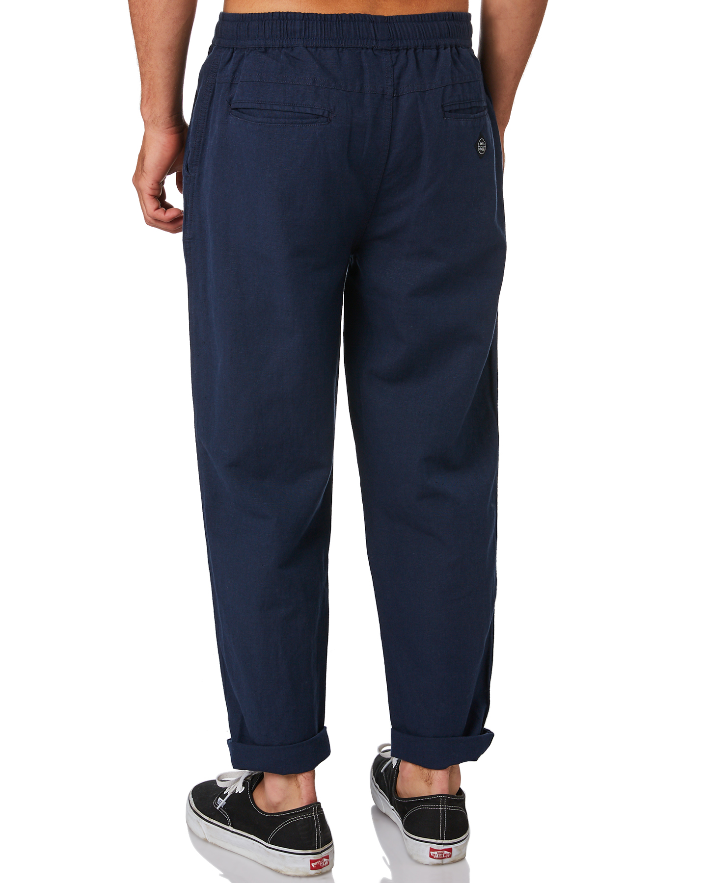 mens blue linen pants
