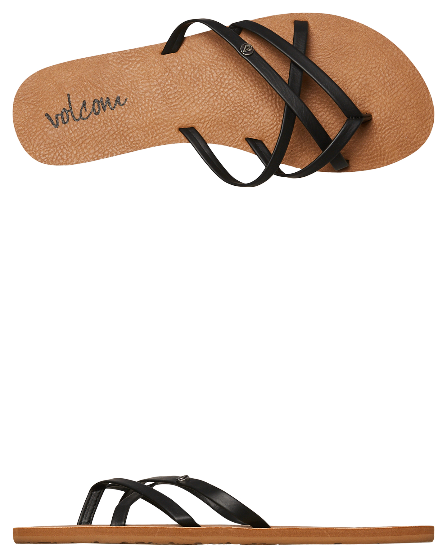 volcom black sandals