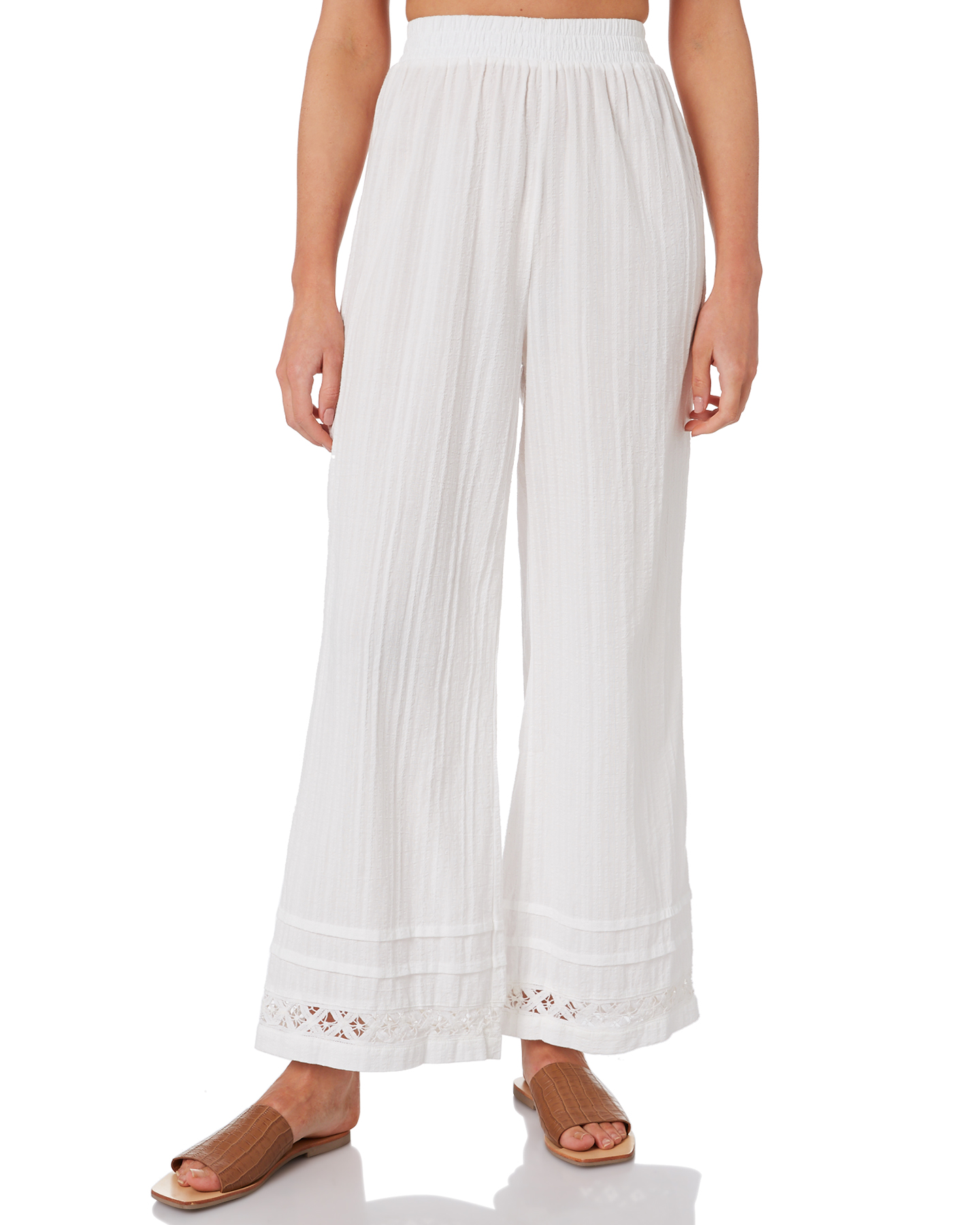 Rusty Marseille Flare Beach Pant White SurfStitch