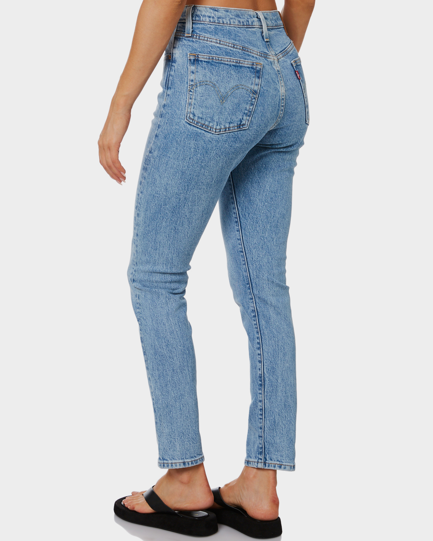 fashion striped side woven belt cropped casual pants