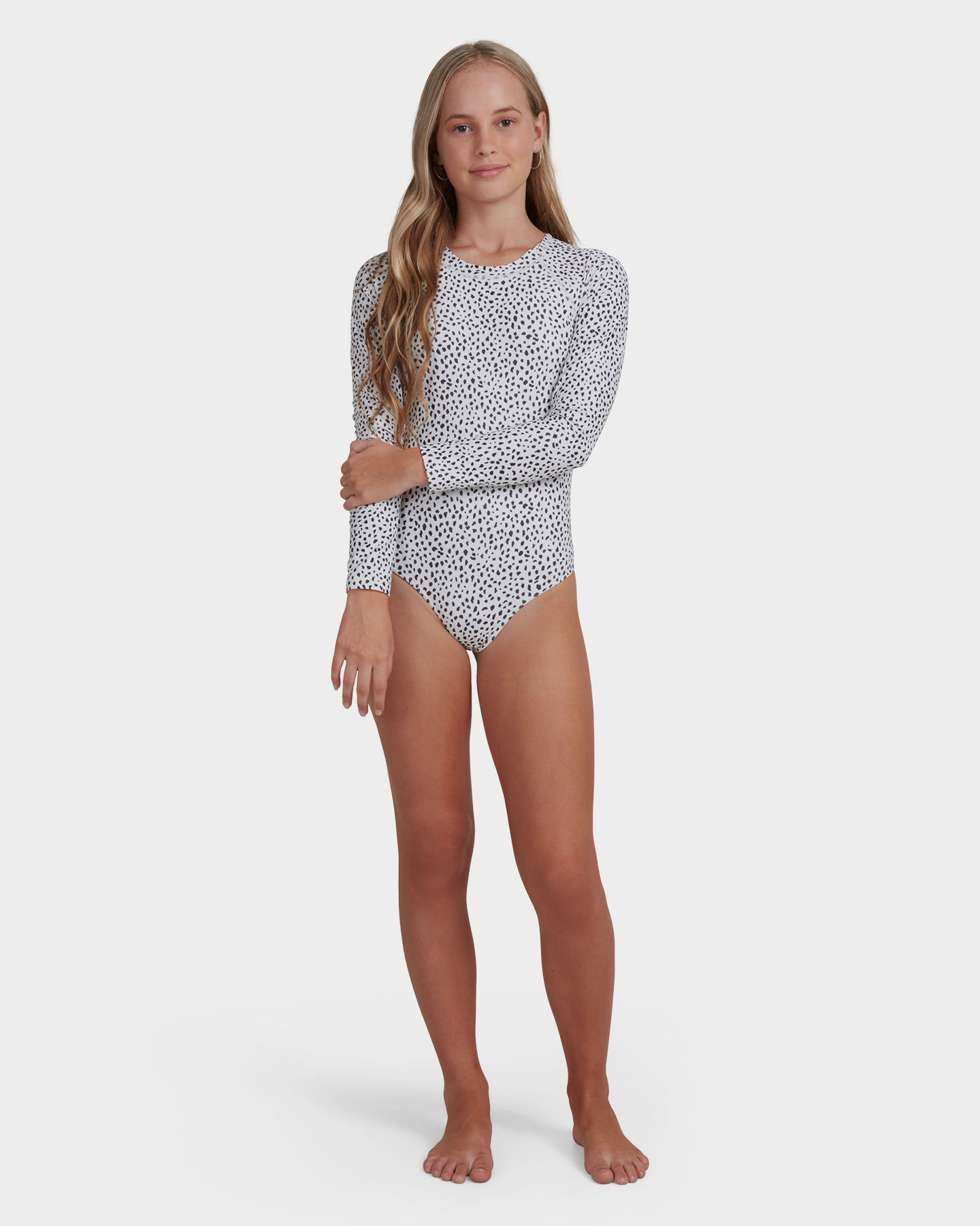 Billabong Logo Ss Girls Surf Gear Rash Vest Salt Crystal All Sizes 