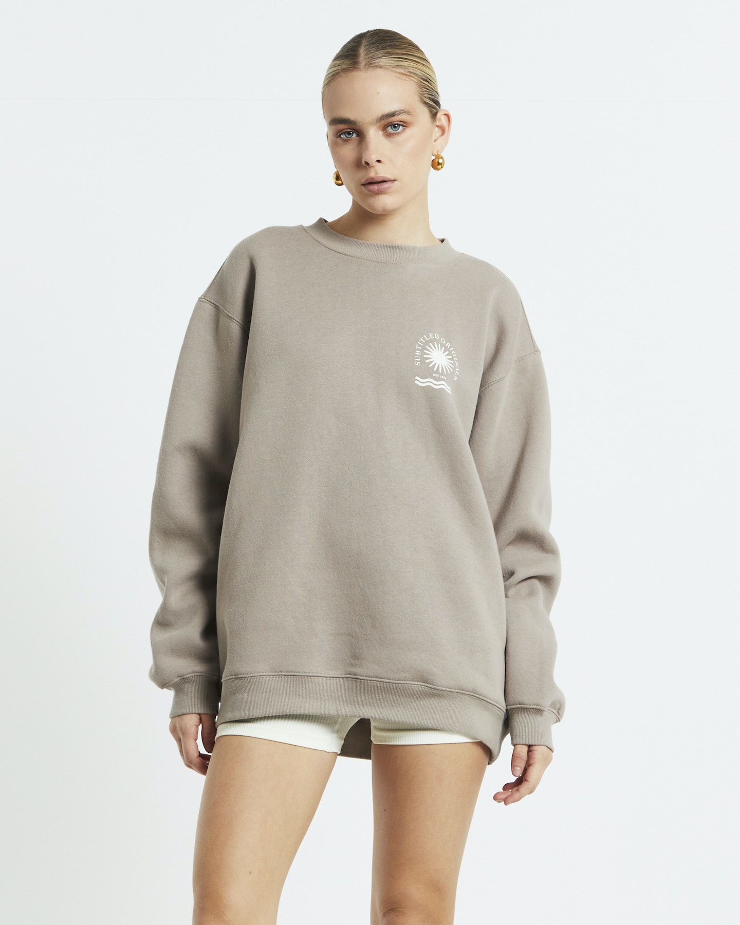 Crew neck fleece jumper online