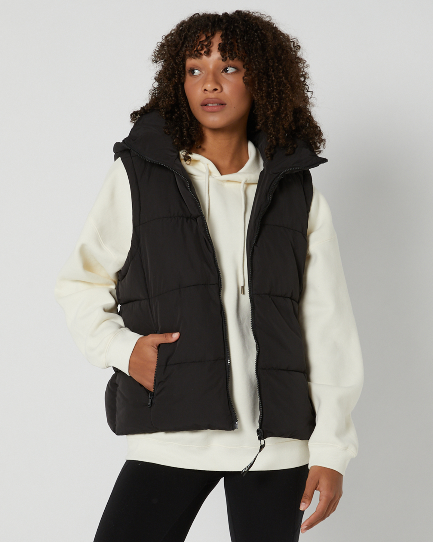 All About Eve Remi Luxe Puffer Vest - Black | SurfStitch