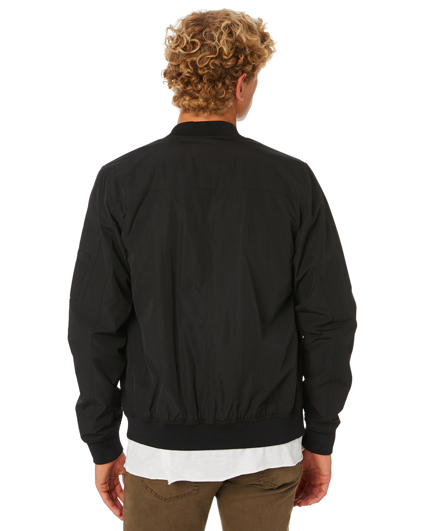 Academy Brand Essential Mens Bomber Jacket - Black | SurfStitch