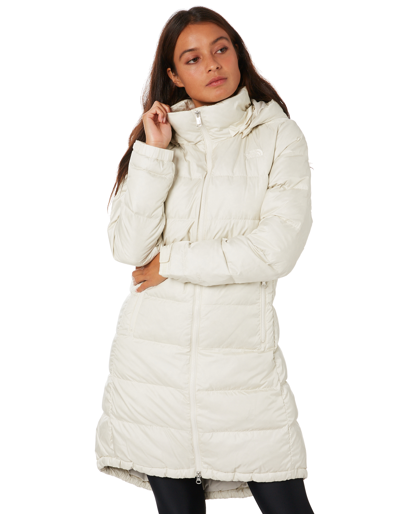 ladies white north face jacket