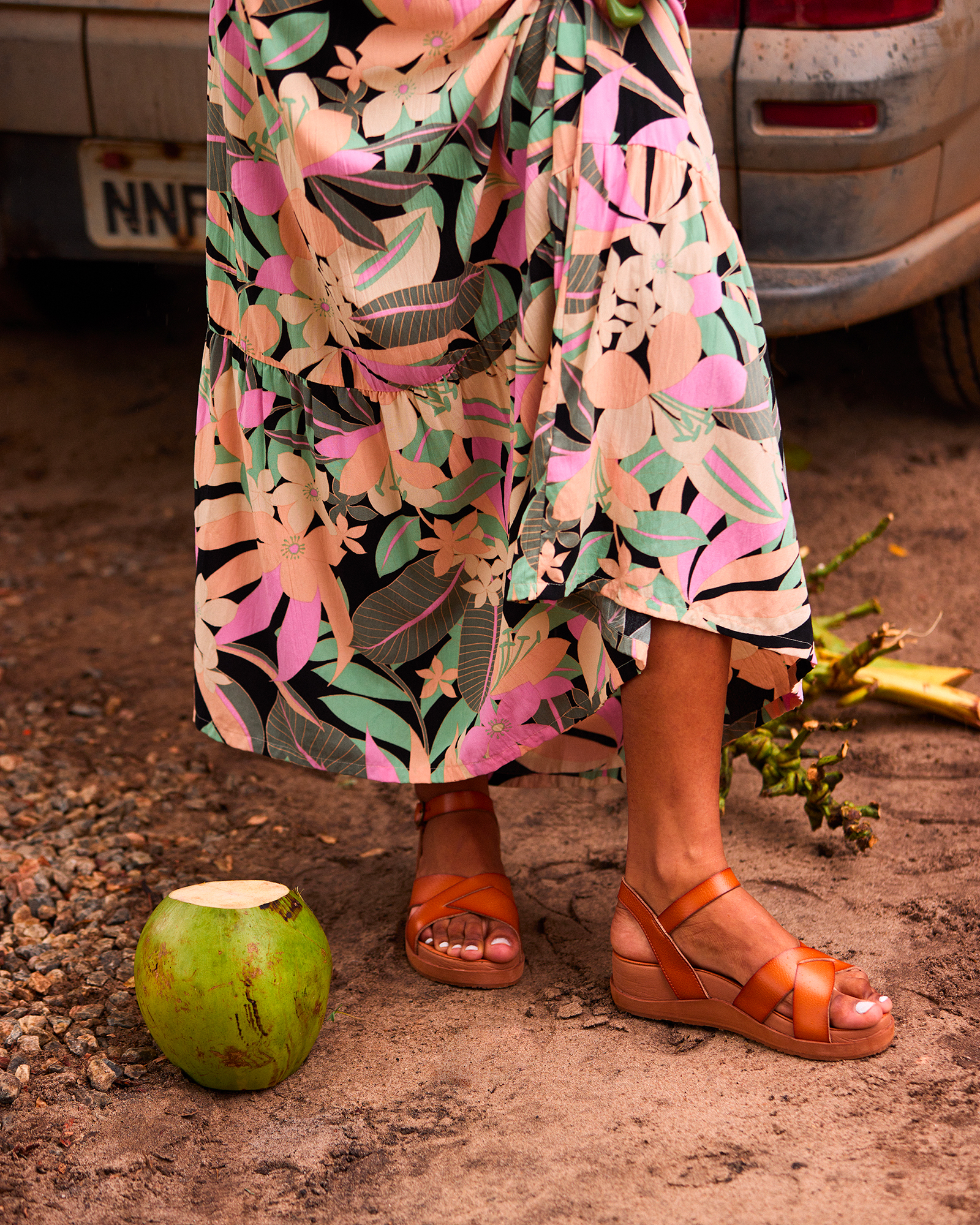 Roxy Kamila - Platform Sandals For Women - Tan