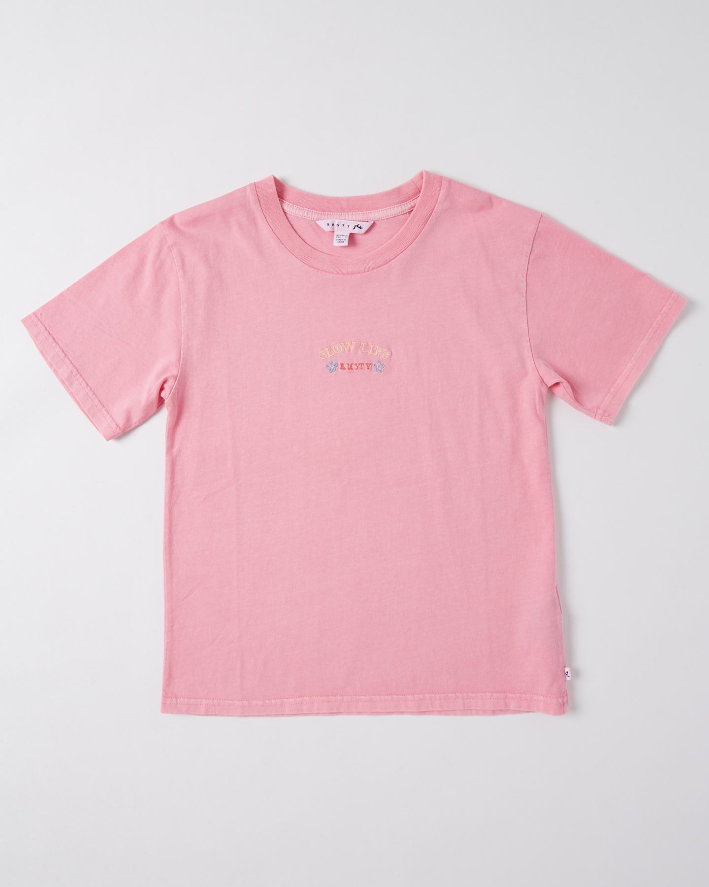 Rusty Slow Life Wash Oversize Tee - Teens - Rose Bloom | SurfStitch