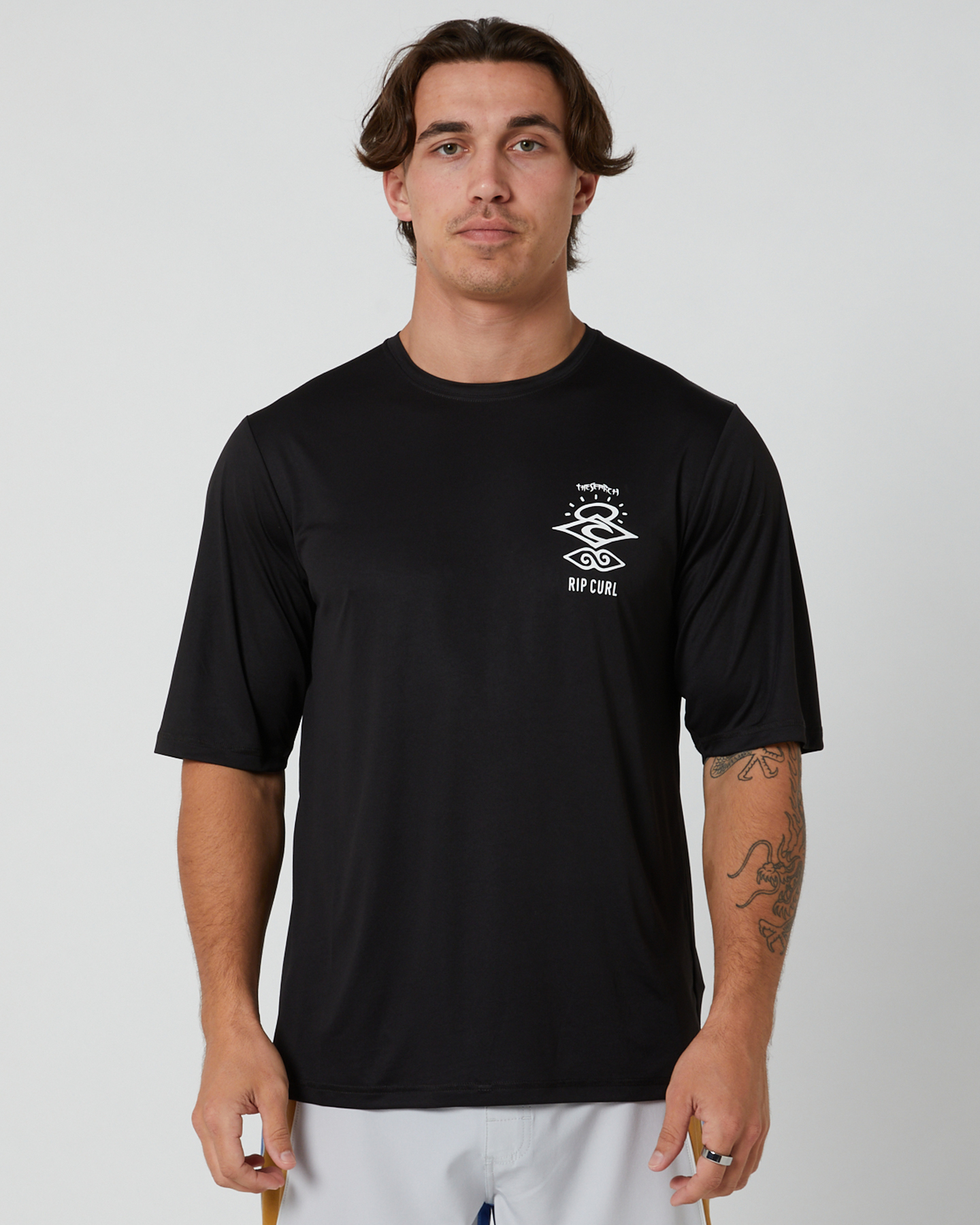 Rip Curl Icons Surflite Upf S/S - Black | SurfStitch