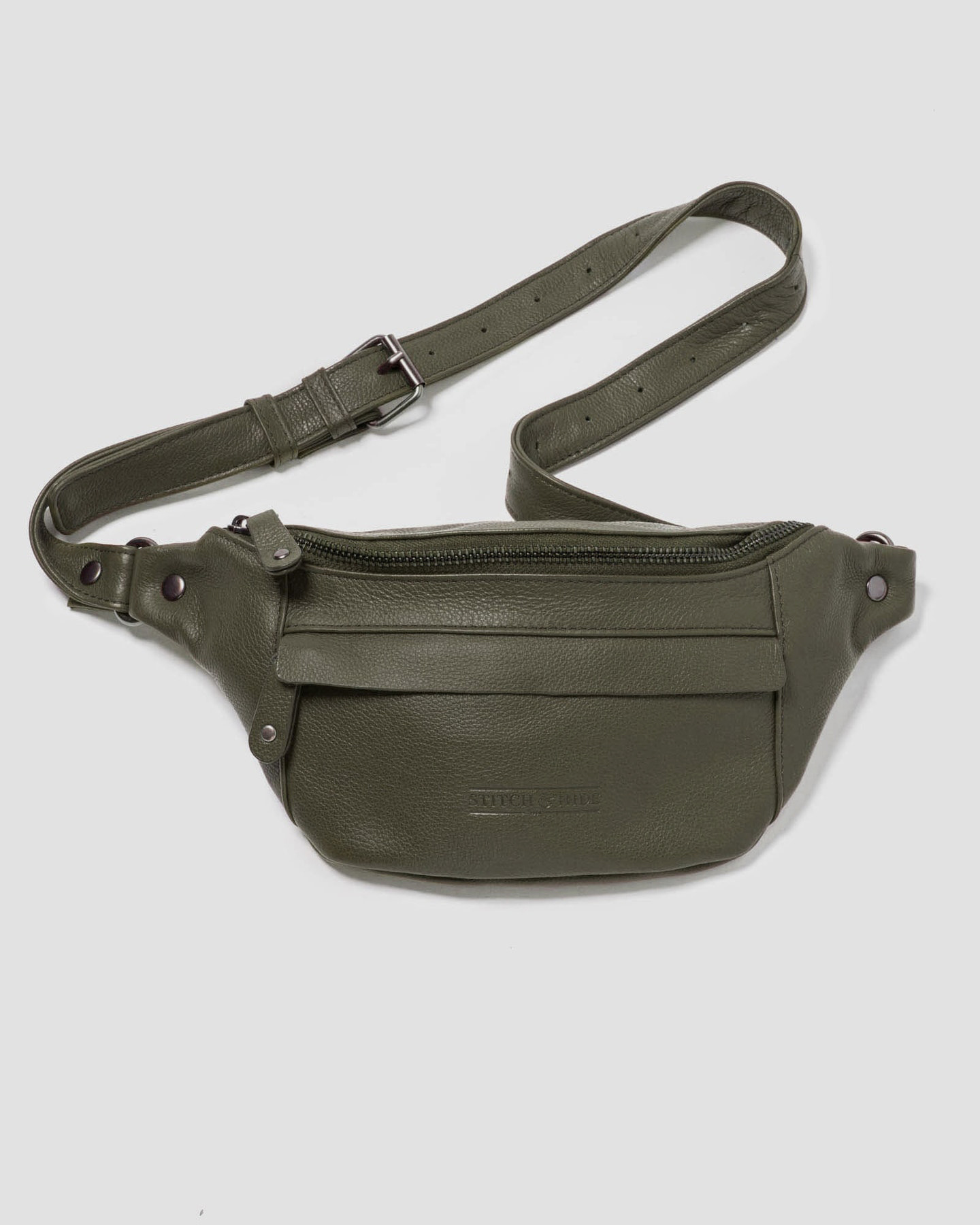 Stitch And Hide Bailey Hip Bag - Olive | SurfStitch