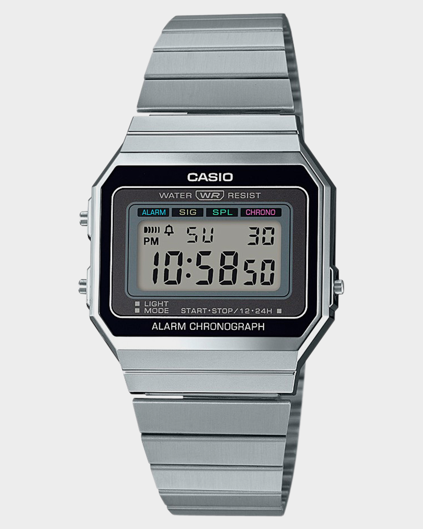 casio silver watch