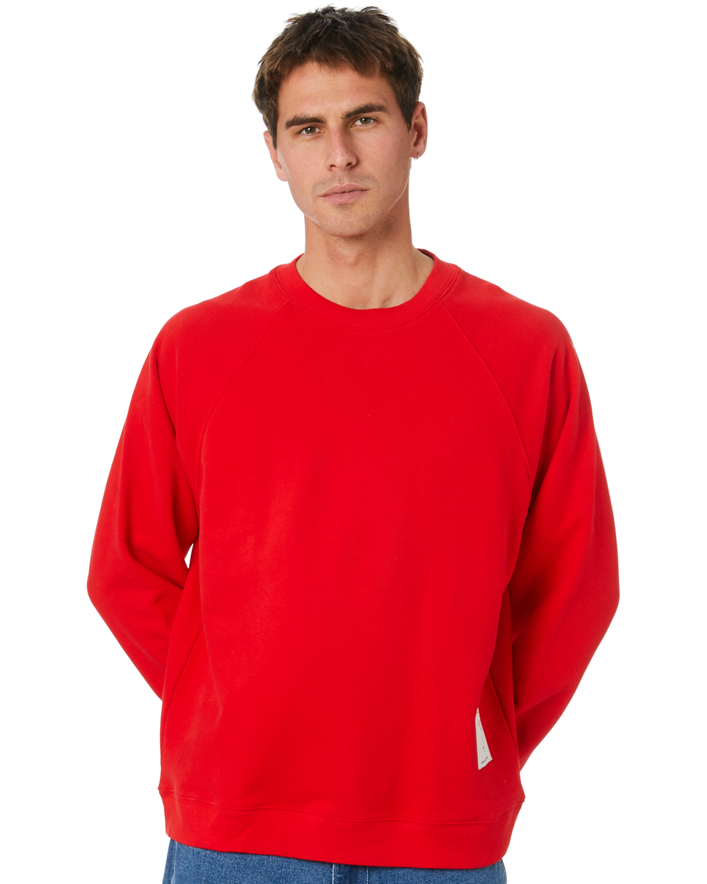 Misfit Giant Ornament Mens Crew - Poppy Red | SurfStitch