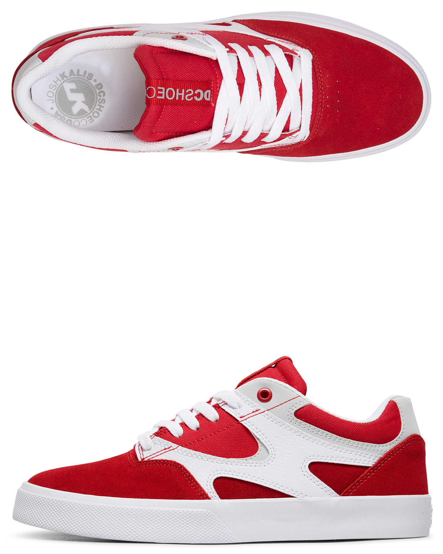 dc shoes white and red